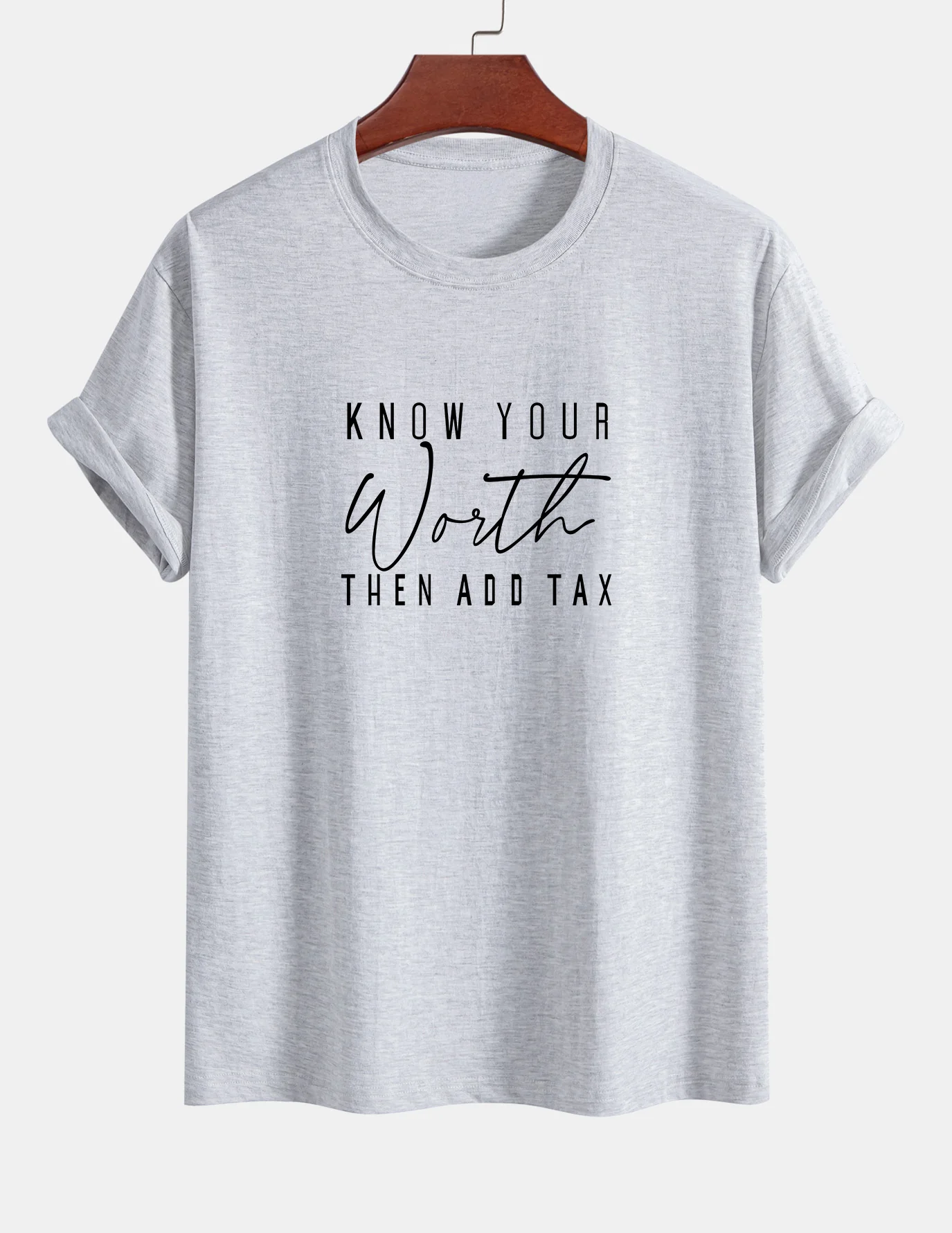 Regular Fit Slogan Print Baumwoll-T-Shirt - Image 14