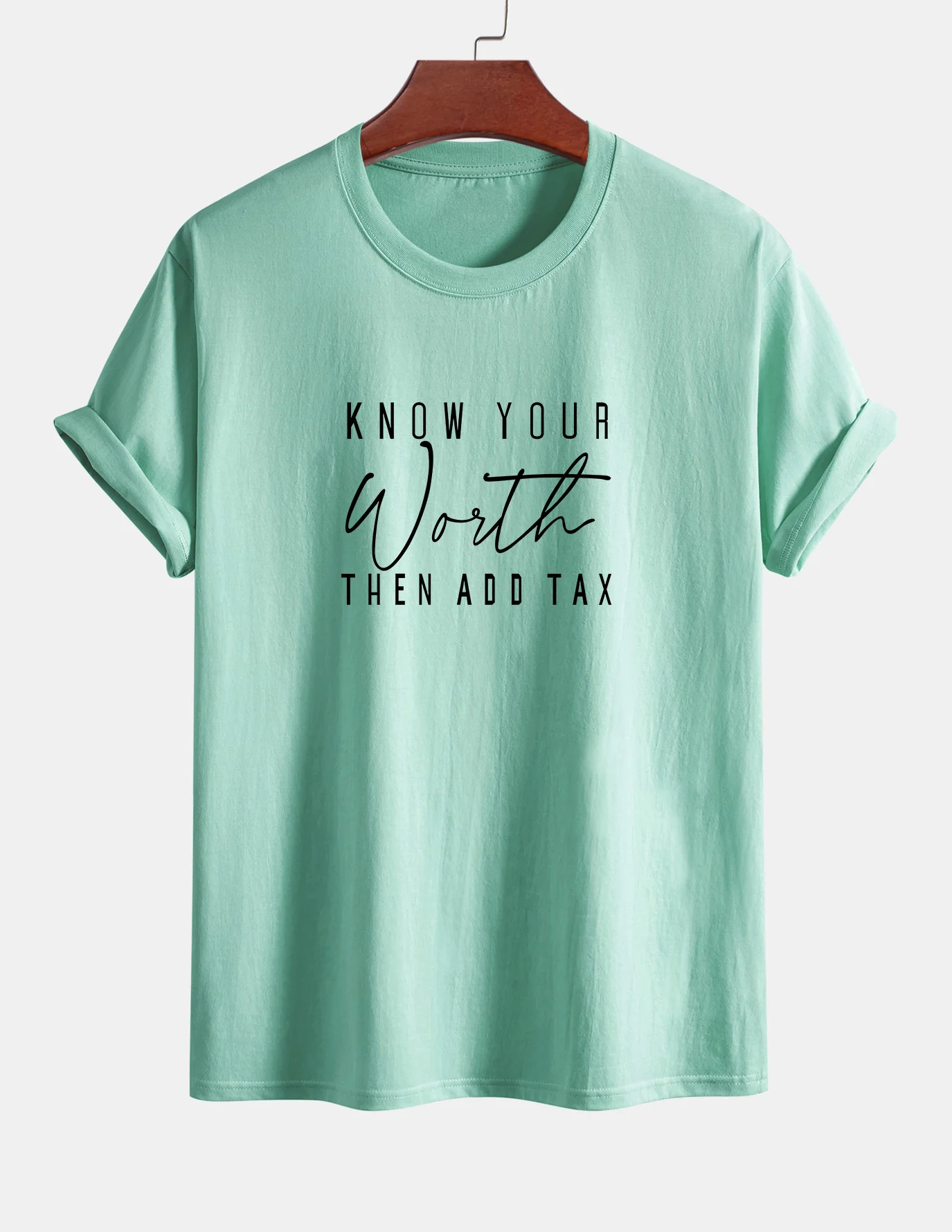 Regular Fit Slogan Print Baumwoll-T-Shirt - Image 16