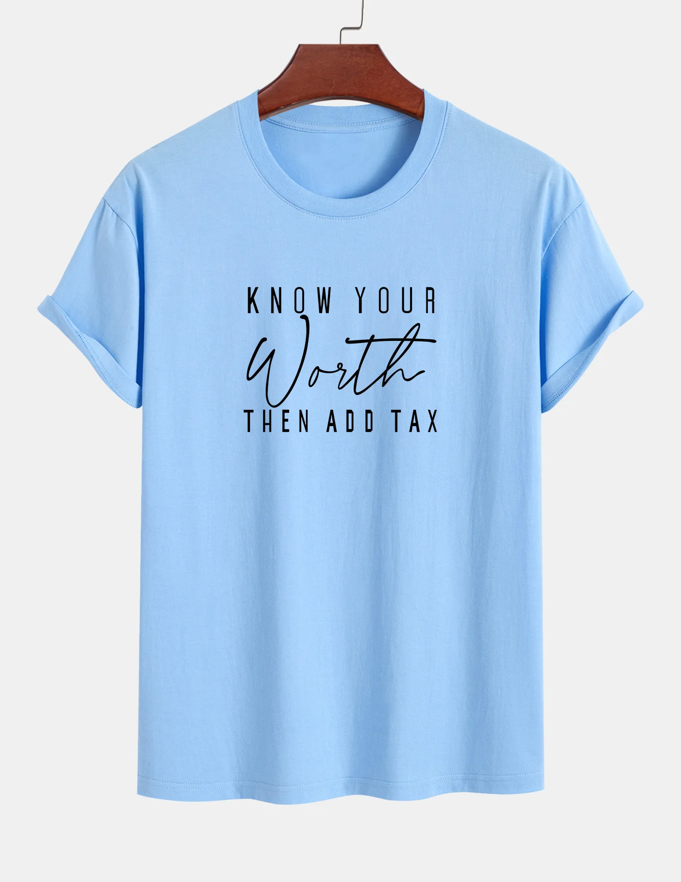 Regular Fit Slogan Print Baumwoll-T-Shirt - Image 17
