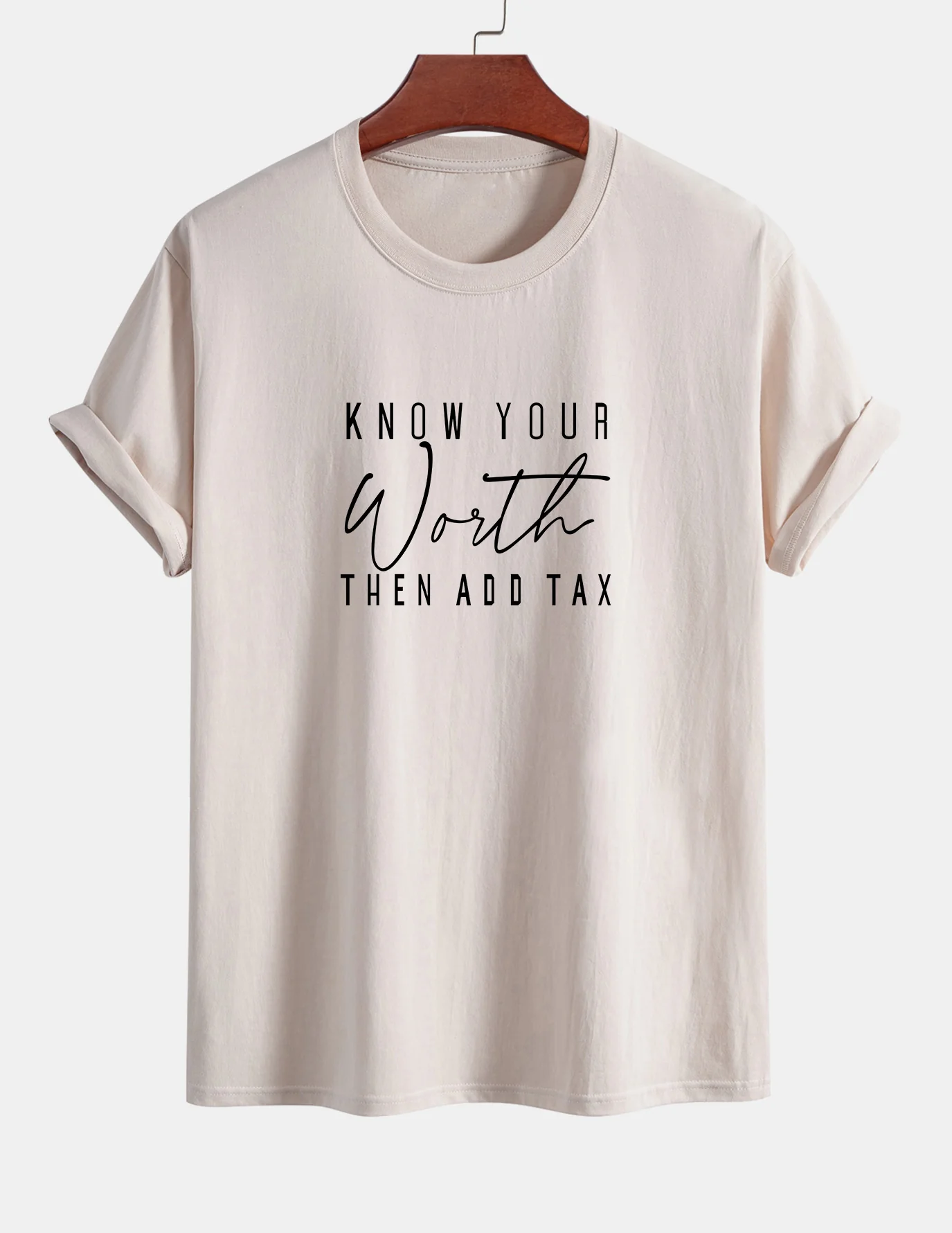 Regular Fit Slogan Print Baumwoll-T-Shirt - Image 3