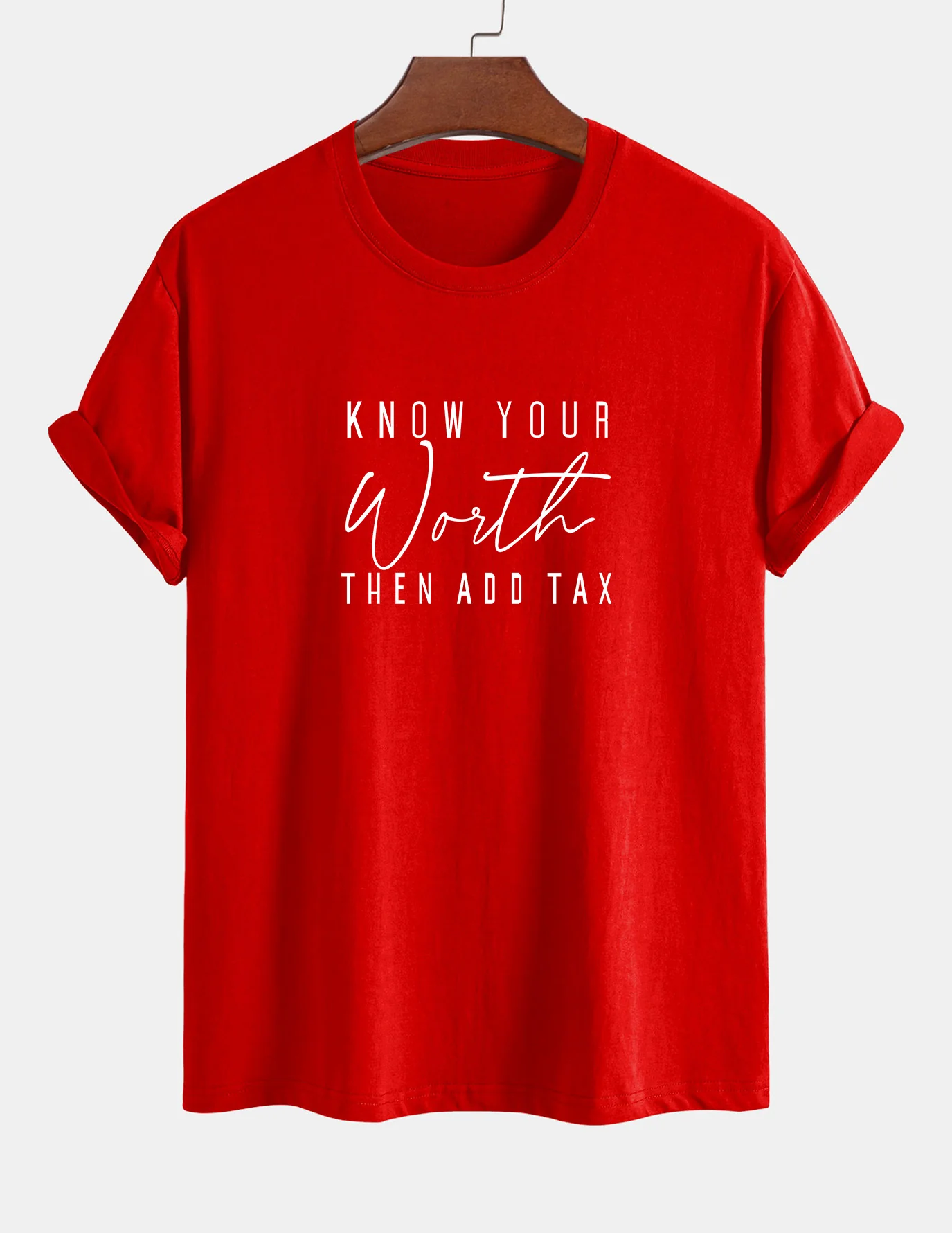 Regular Fit Slogan Print Baumwoll-T-Shirt - Image 8
