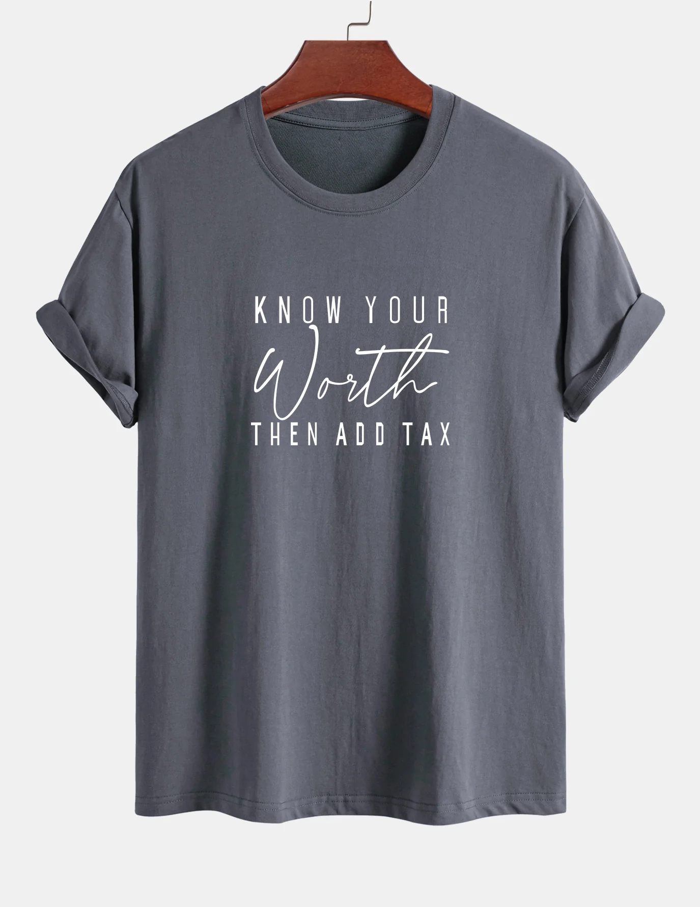 Regular Fit Slogan Print Baumwoll-T-Shirt - Image 9