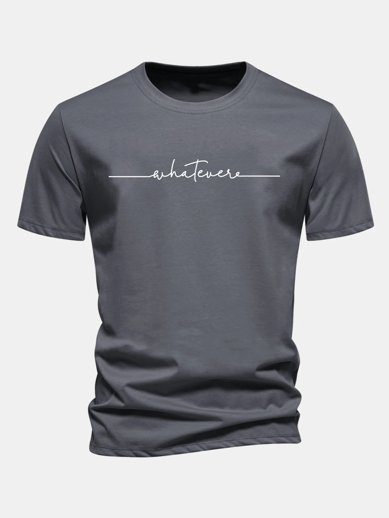 Regular Fit Slogan Druck Baumwoll-T-Shirt - Image 11