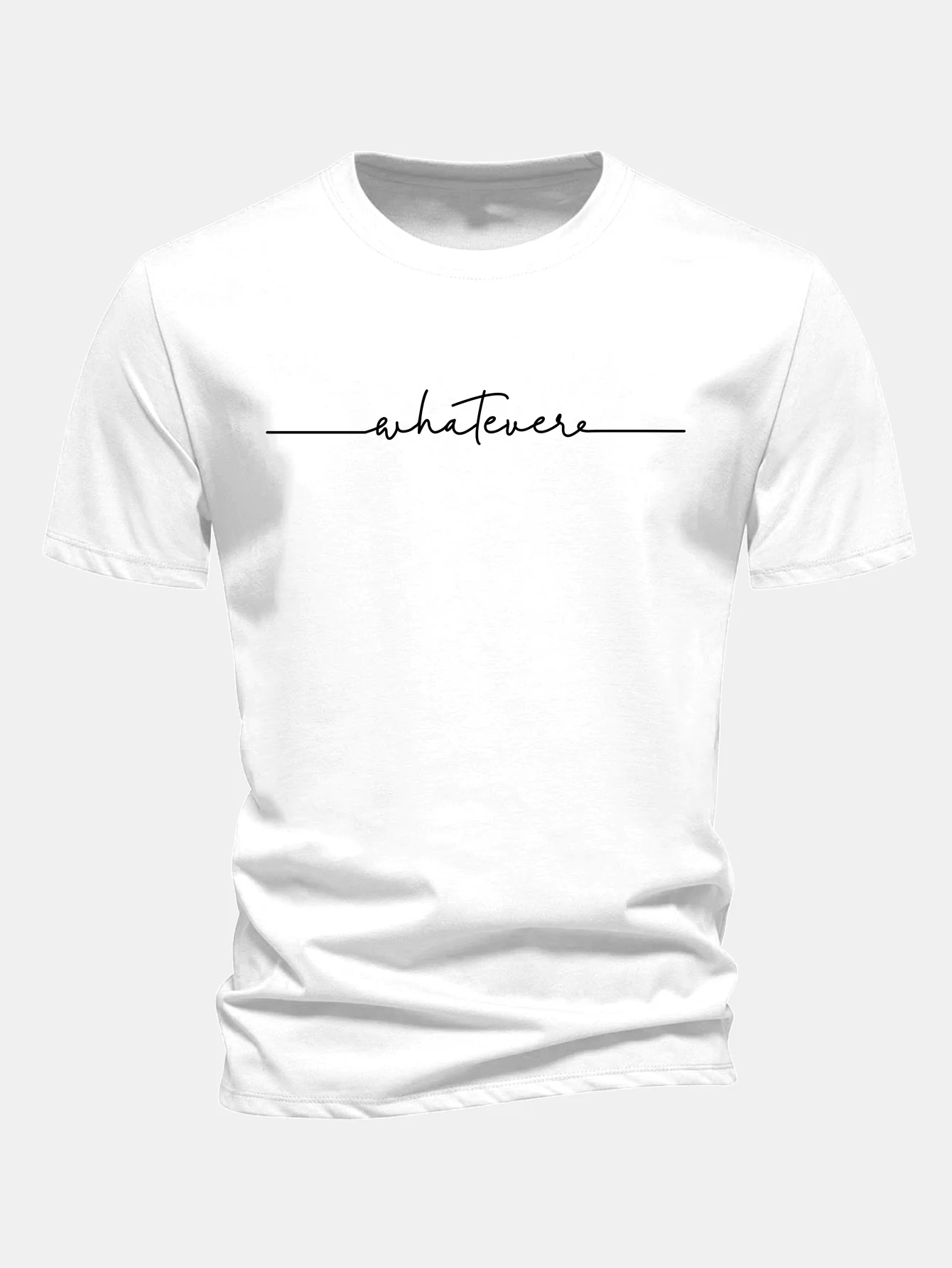 Regular Fit Slogan Druck Baumwoll-T-Shirt - Image 2