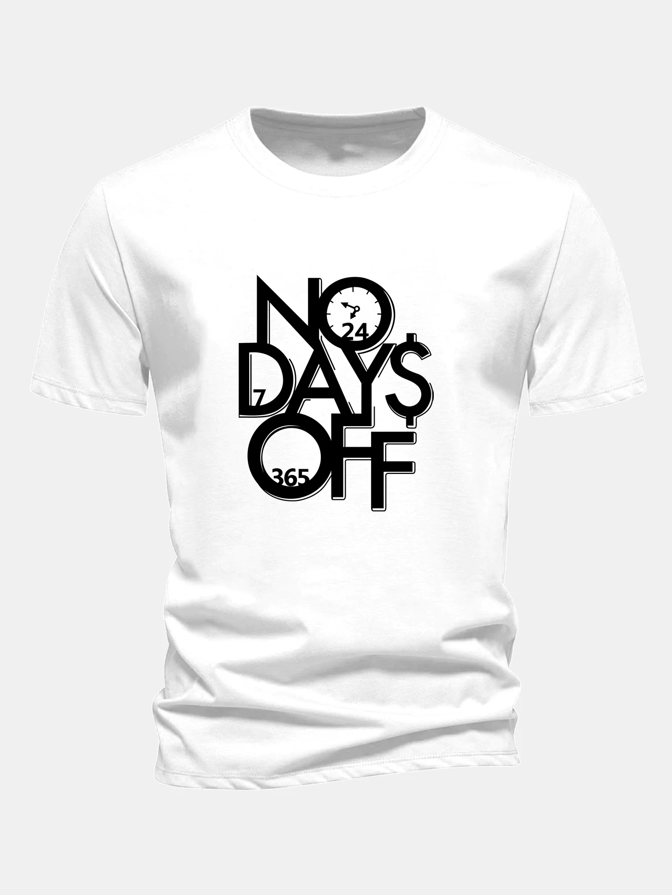 Regular Fit Slogan Druck Baumwoll-T-Shirt - Image 4