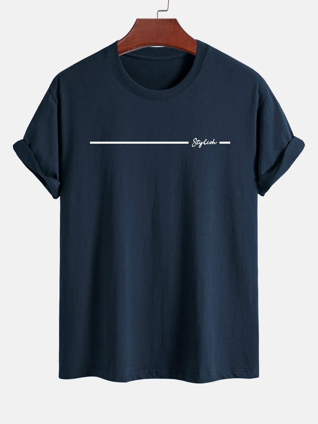 Regular Fit stylisches T-Shirt aus Baumwolle mit Streifenmuster