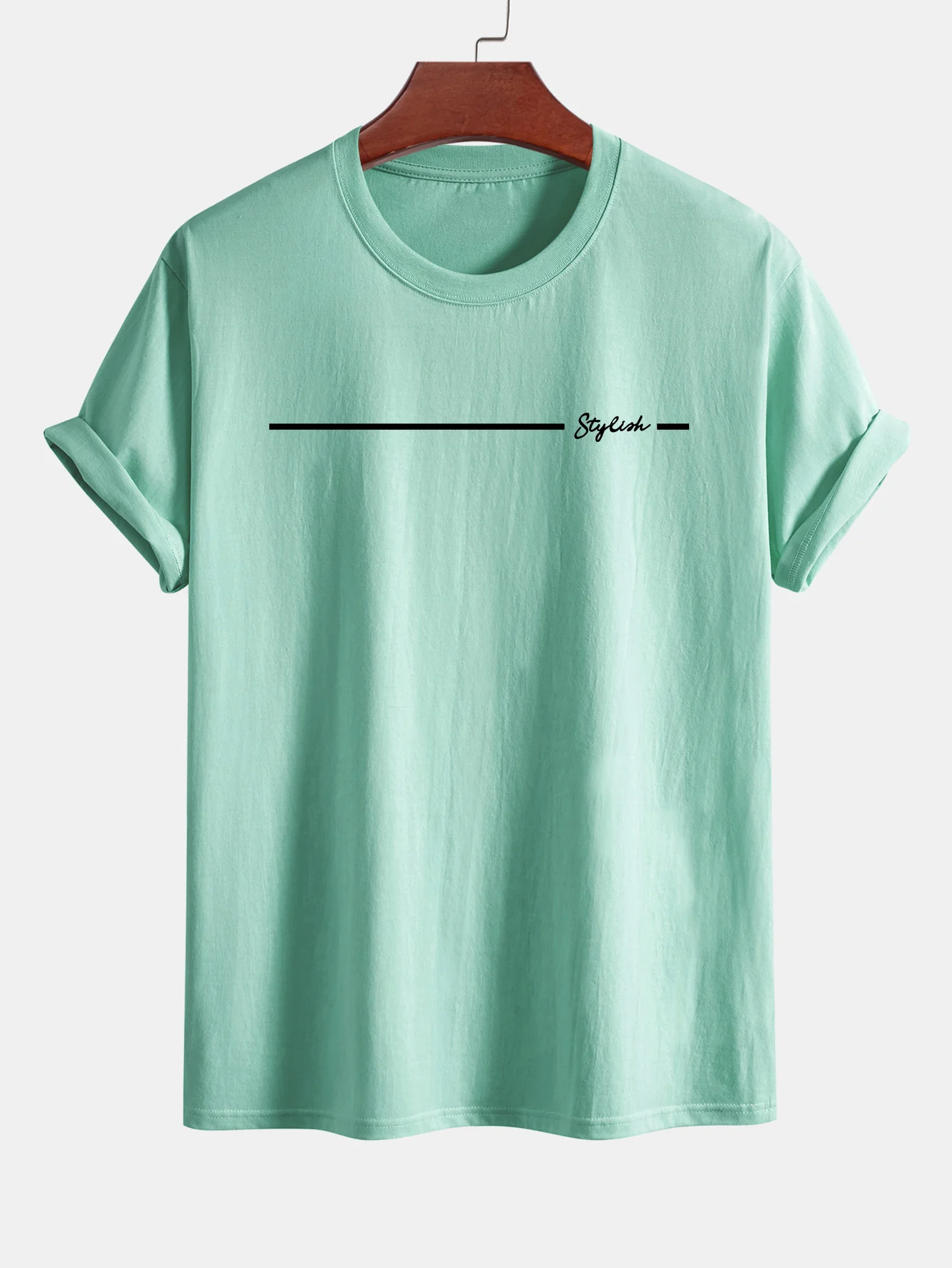 Regular Fit stylisches T-Shirt aus Baumwolle mit Streifenmuster - Image 14