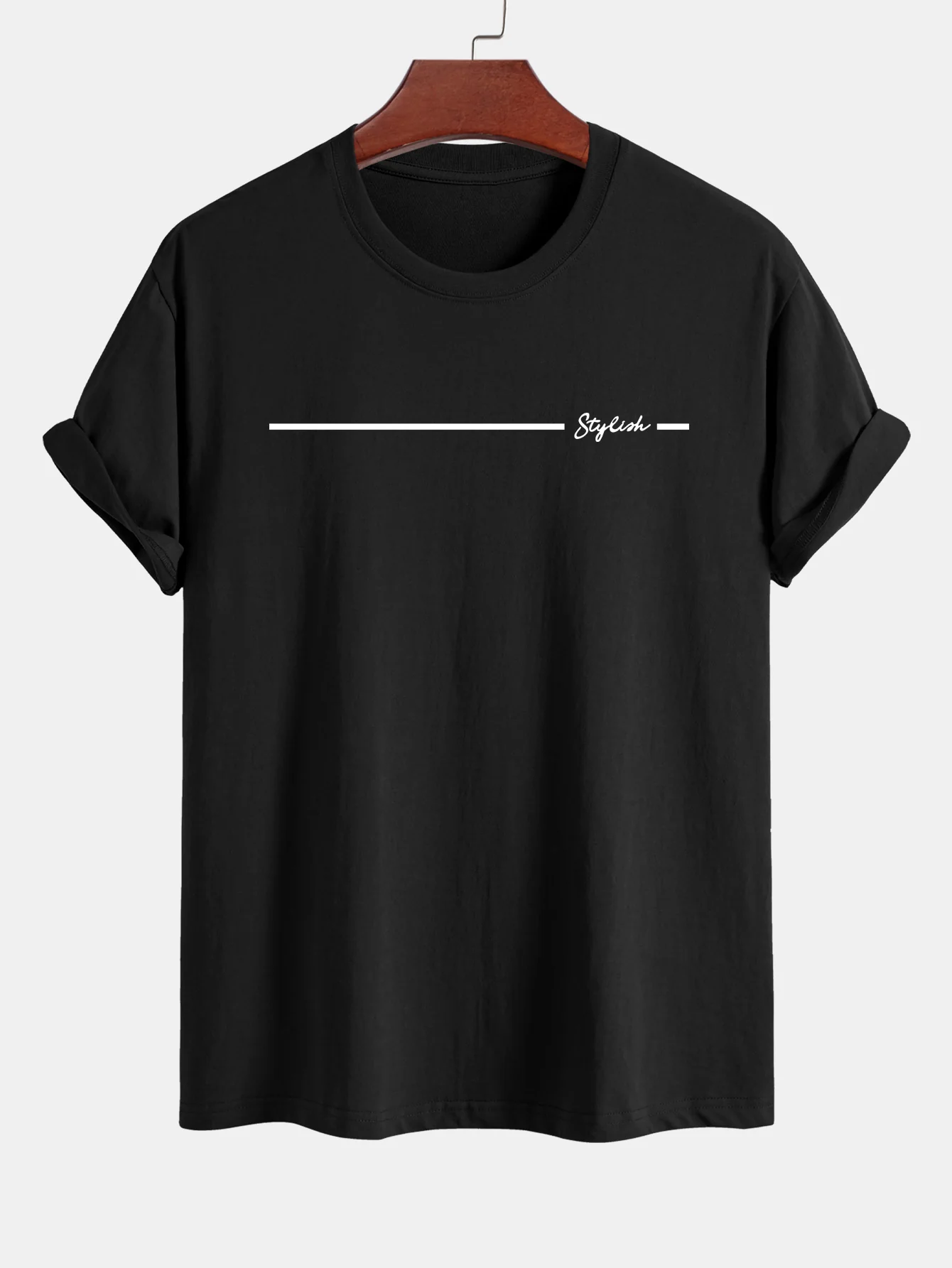 Regular Fit stylisches T-Shirt aus Baumwolle mit Streifenmuster - Image 2
