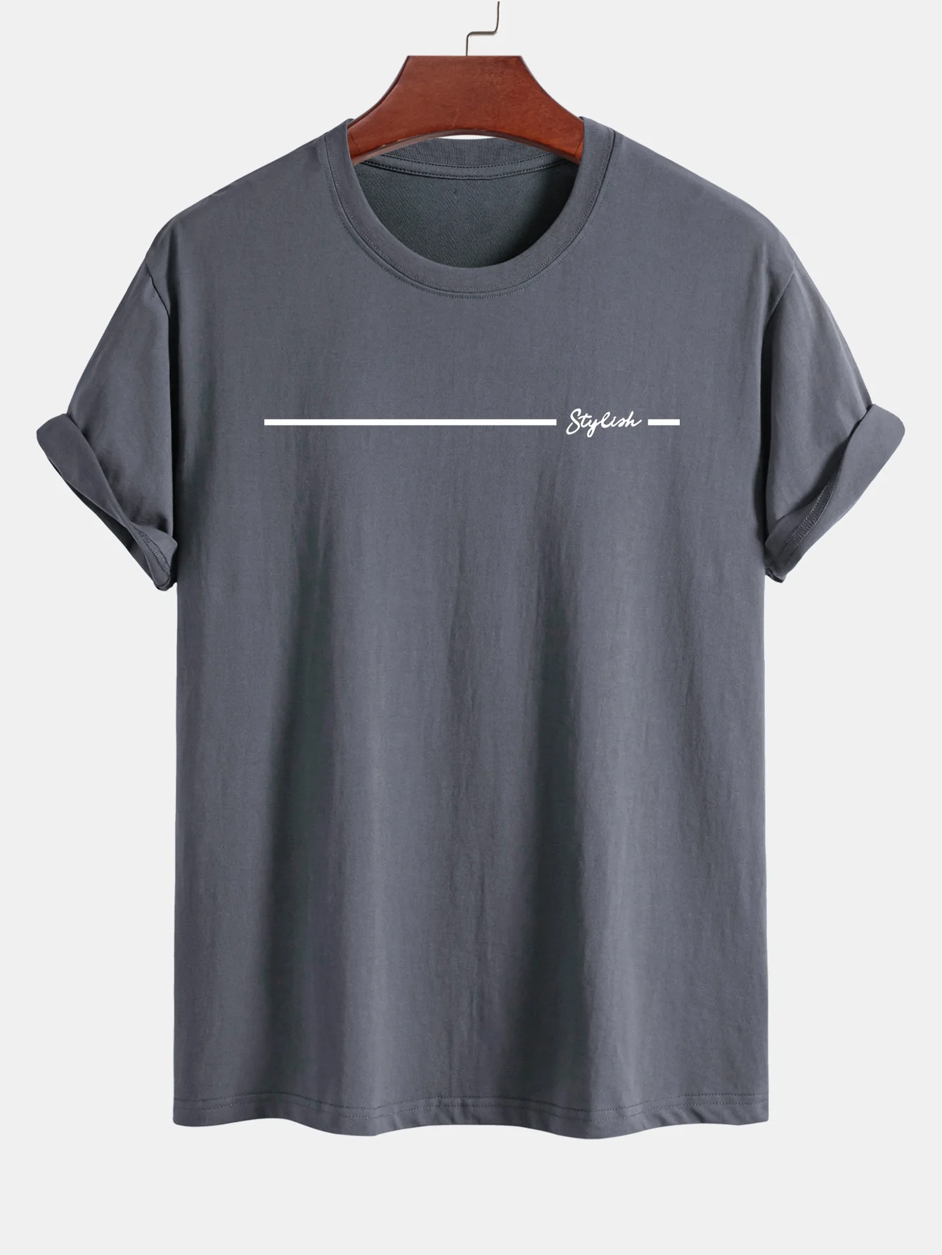 Regular Fit stylisches T-Shirt aus Baumwolle mit Streifenmuster - Image 3