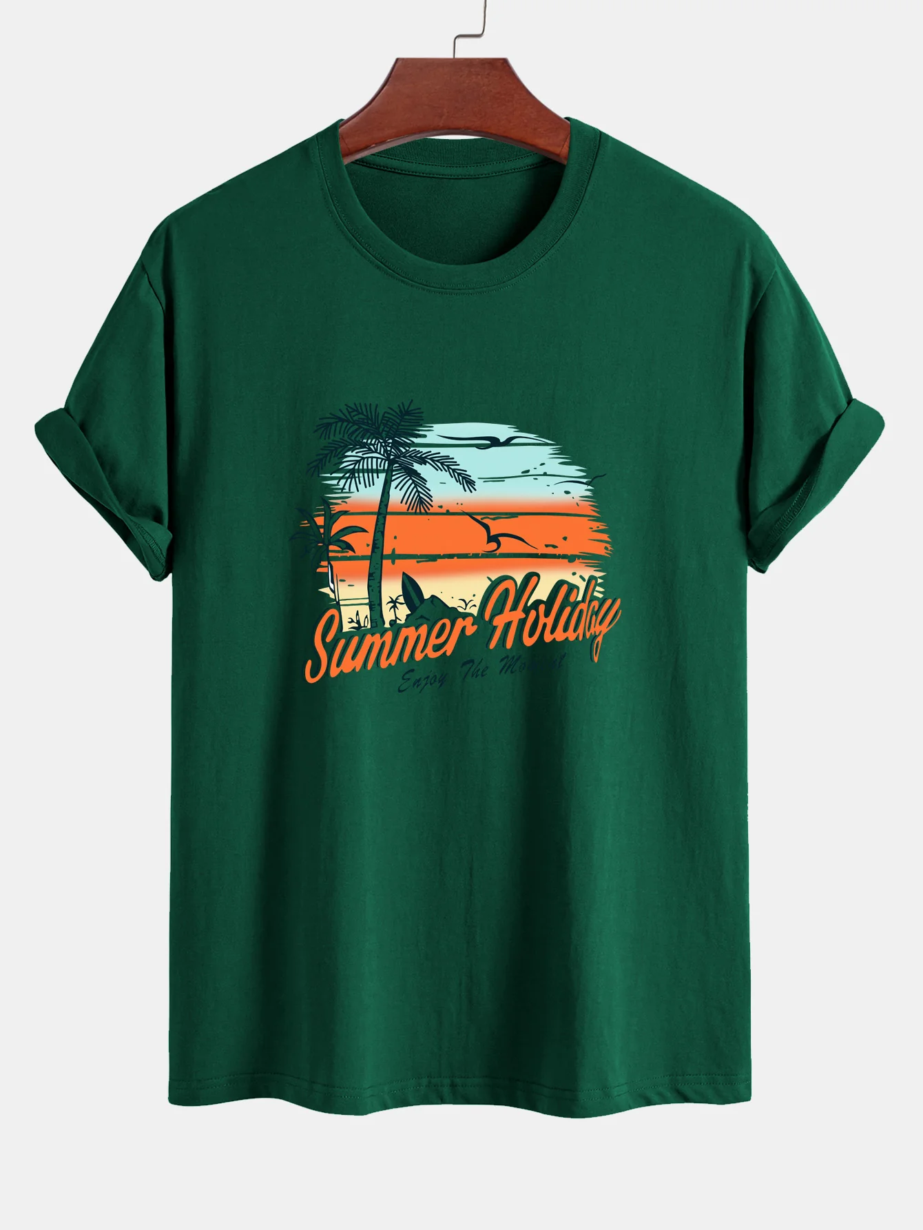 Regular Fit Sommerurlaub Print Baumwoll-T-Shirt - Image 10
