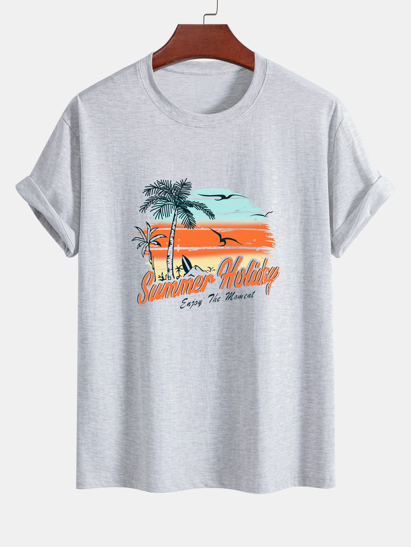 Regular Fit Sommerurlaub Print Baumwoll-T-Shirt - Image 11