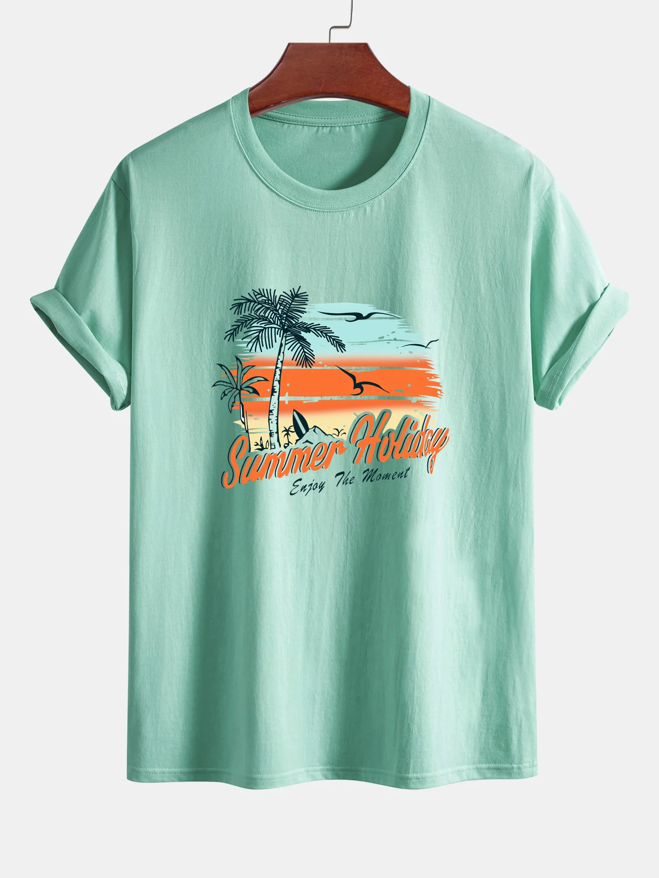 Regular Fit Sommerurlaub Print Baumwoll-T-Shirt - Image 12