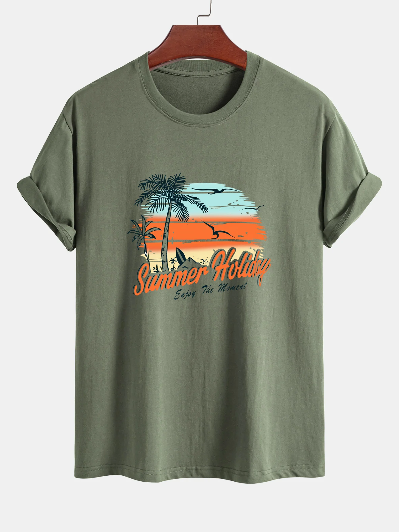 Regular Fit Sommerurlaub Print Baumwoll-T-Shirt - Image 14