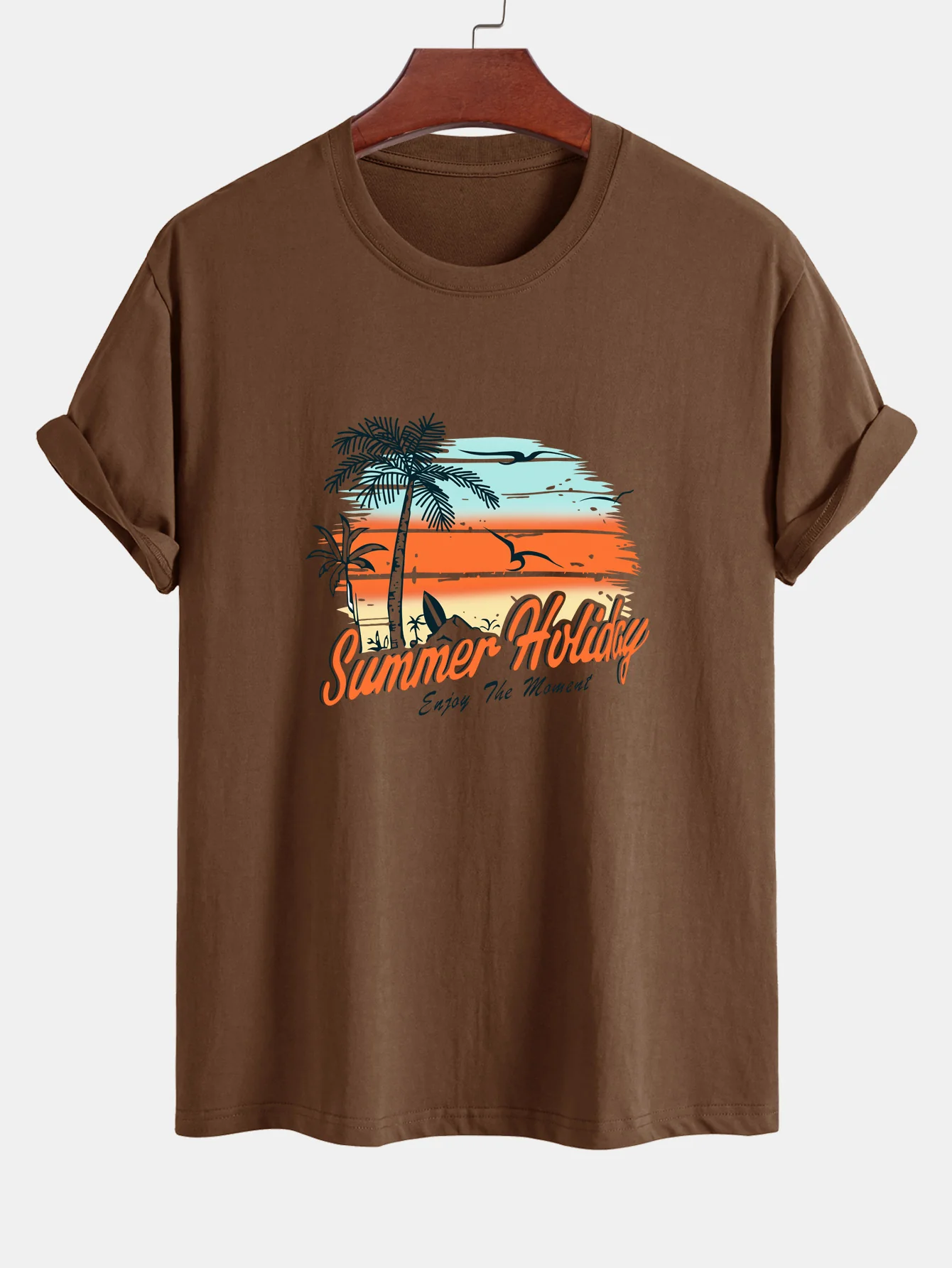 Regular Fit Sommerurlaub Print Baumwoll-T-Shirt - Image 4