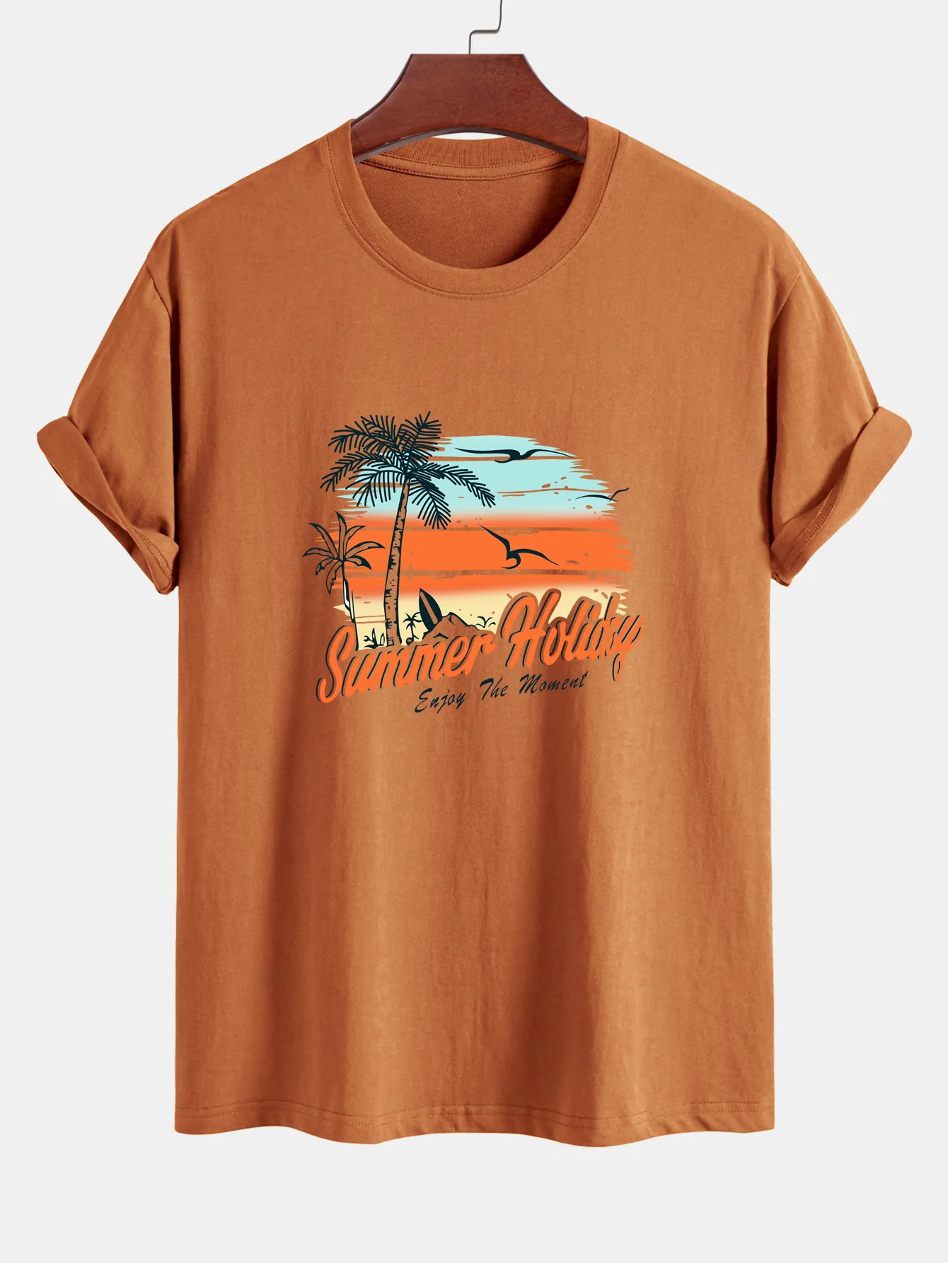 Regular Fit Sommerurlaub Print Baumwoll-T-Shirt - Image 6