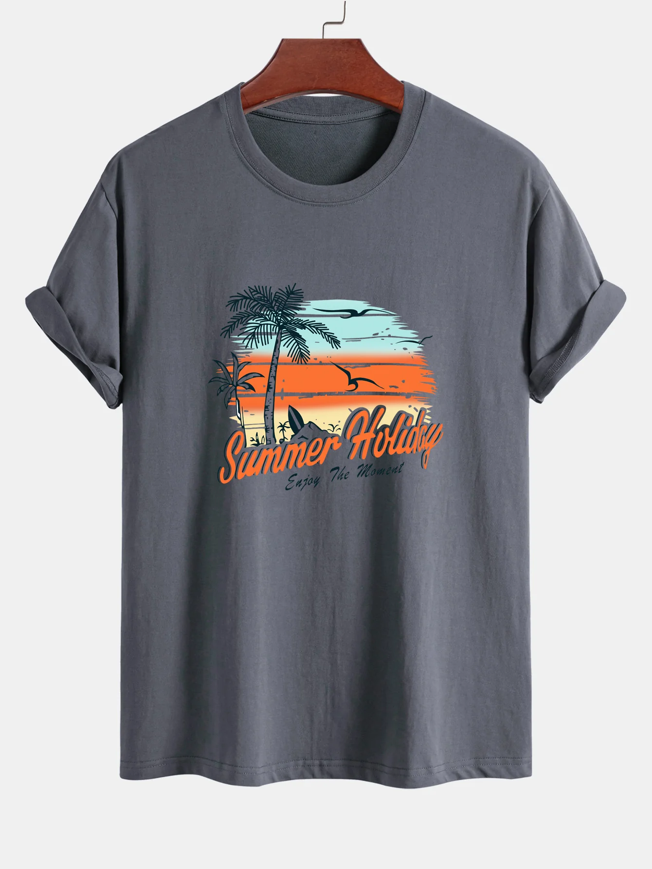 Regular Fit Sommerurlaub Print Baumwoll-T-Shirt - Image 7