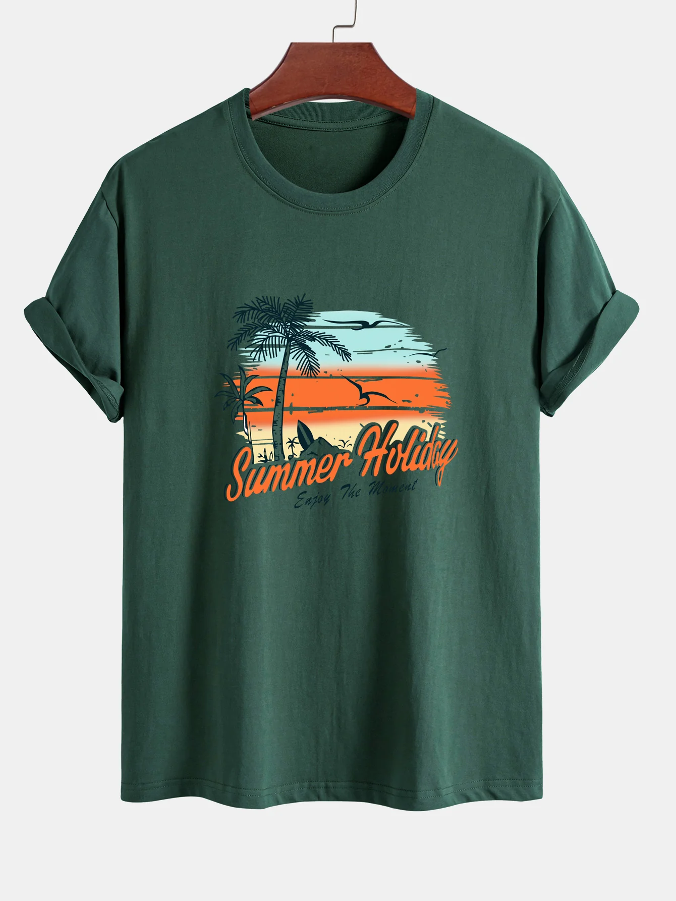 Regular Fit Sommerurlaub Print Baumwoll-T-Shirt - Image 8