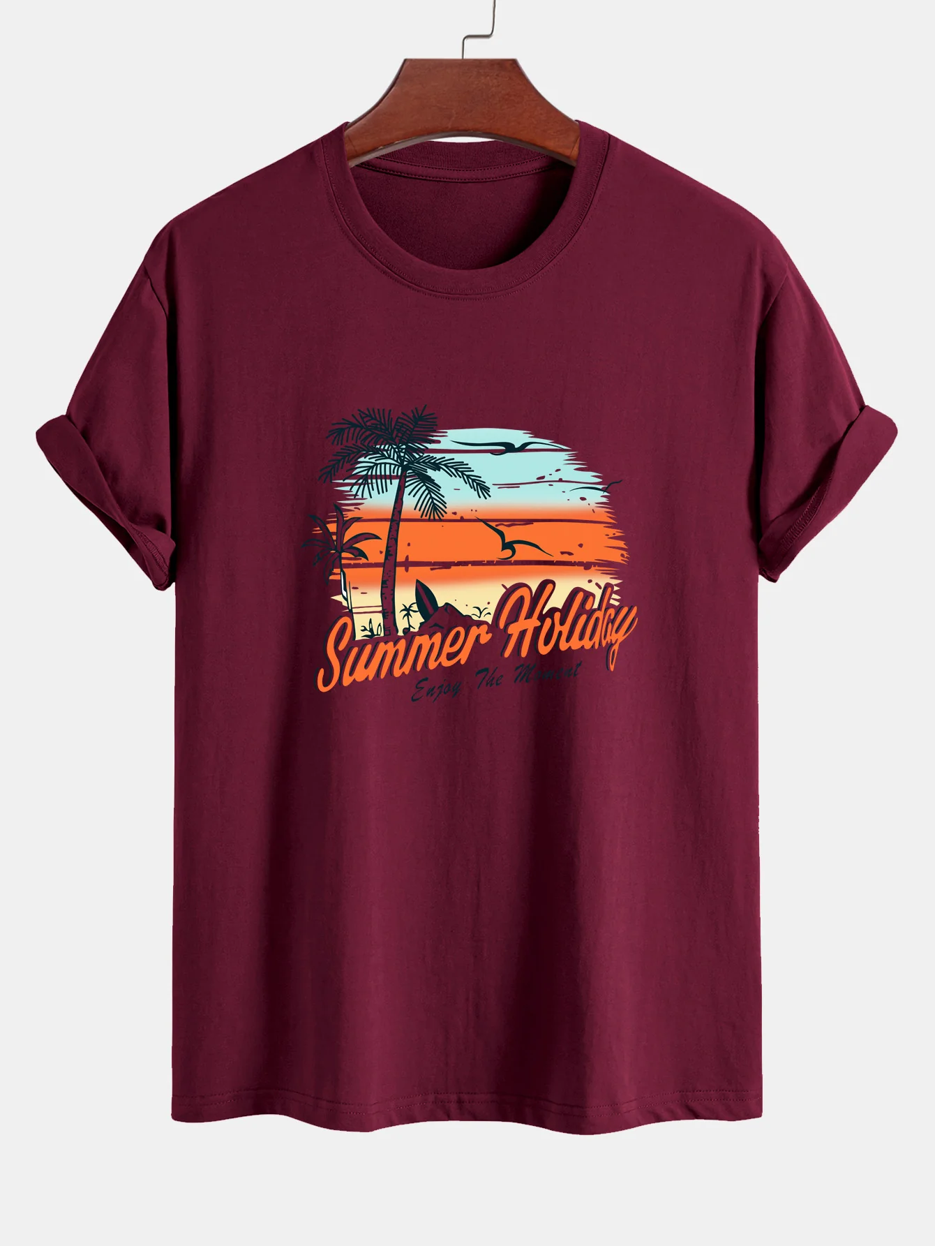 Regular Fit Sommerurlaub Print Baumwoll-T-Shirt - Image 9