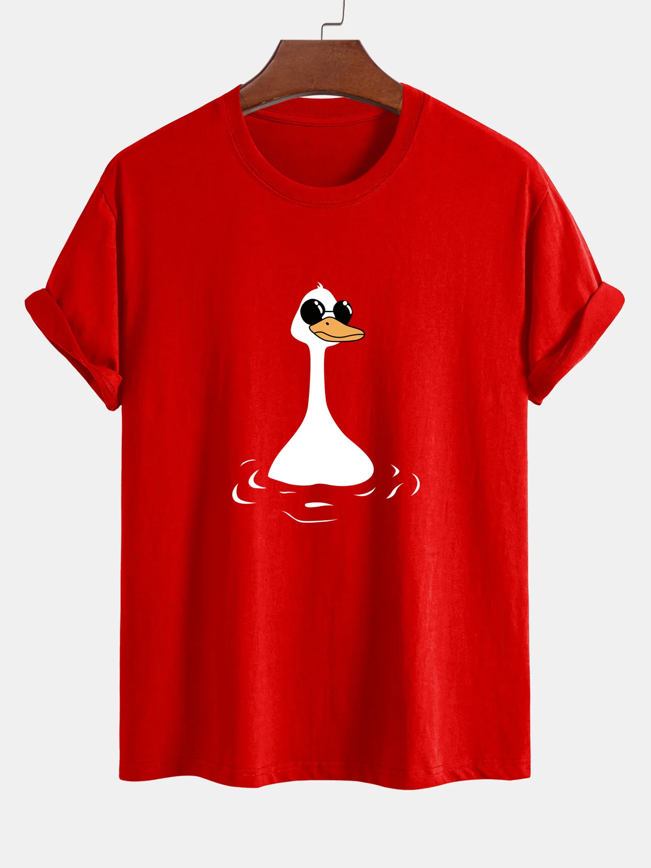 Regular Fit Sonnenbrille Gänsedruck Baumwoll-T-Shirt - Image 4