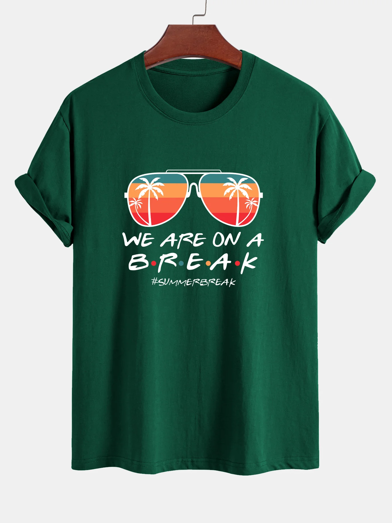 Regular Fit Sonnenbrille Palm Tree Print Baumwoll-T-Shirt - Image 12