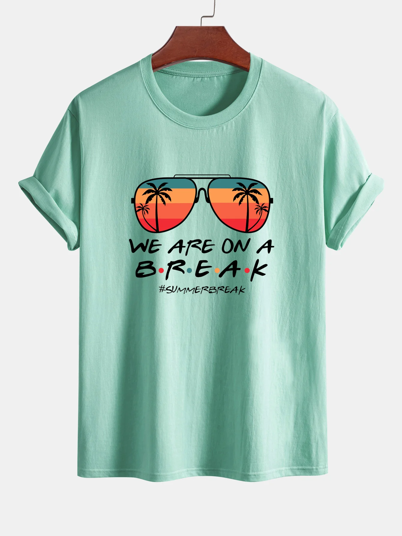 Regular Fit Sonnenbrille Palm Tree Print Baumwoll-T-Shirt - Image 13