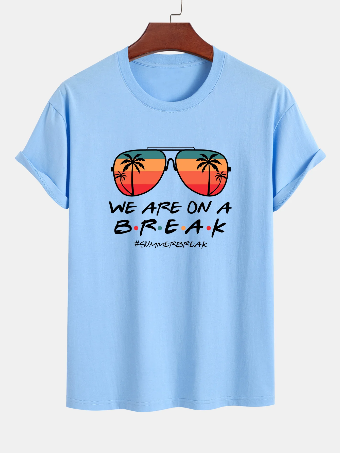 Regular Fit Sonnenbrille Palm Tree Print Baumwoll-T-Shirt - Image 14