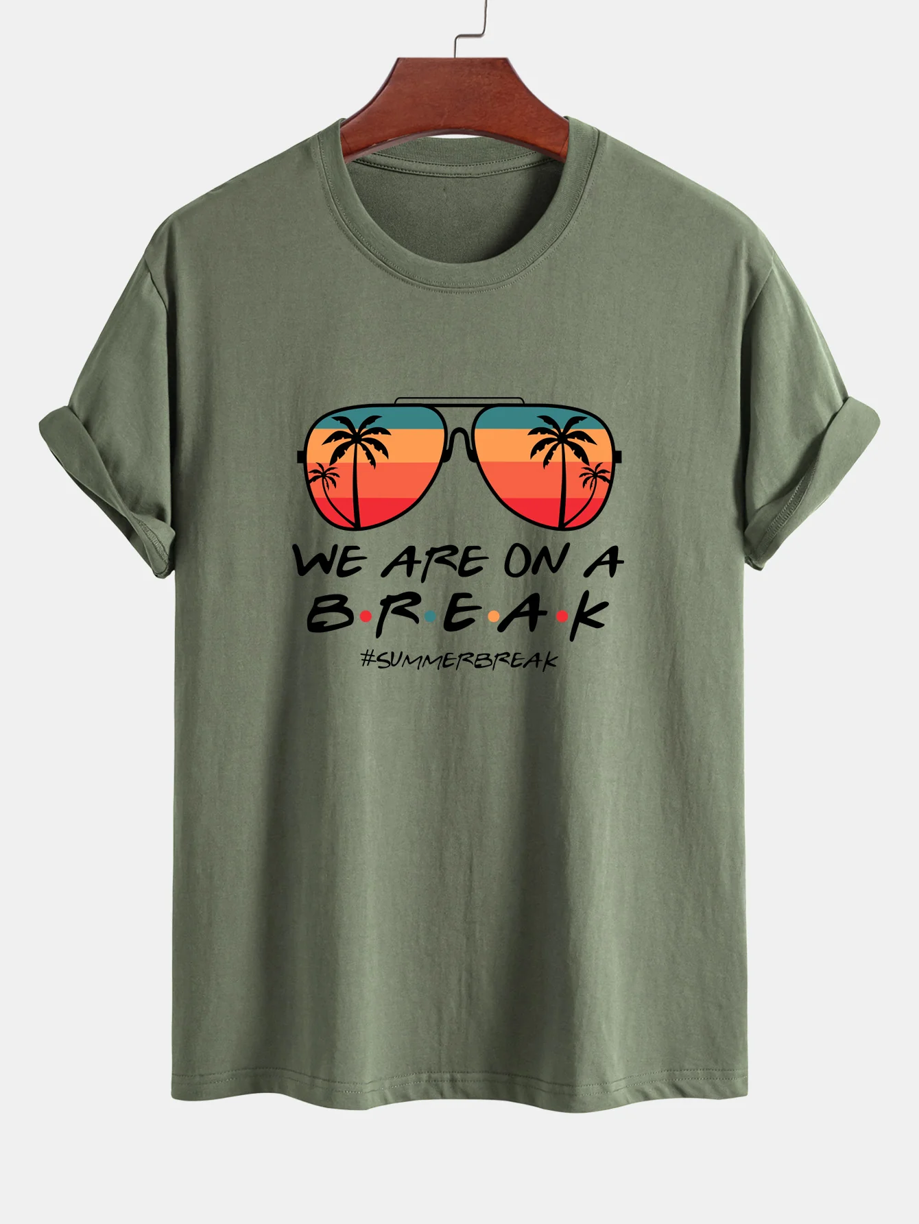 Regular Fit Sonnenbrille Palm Tree Print Baumwoll-T-Shirt - Image 15