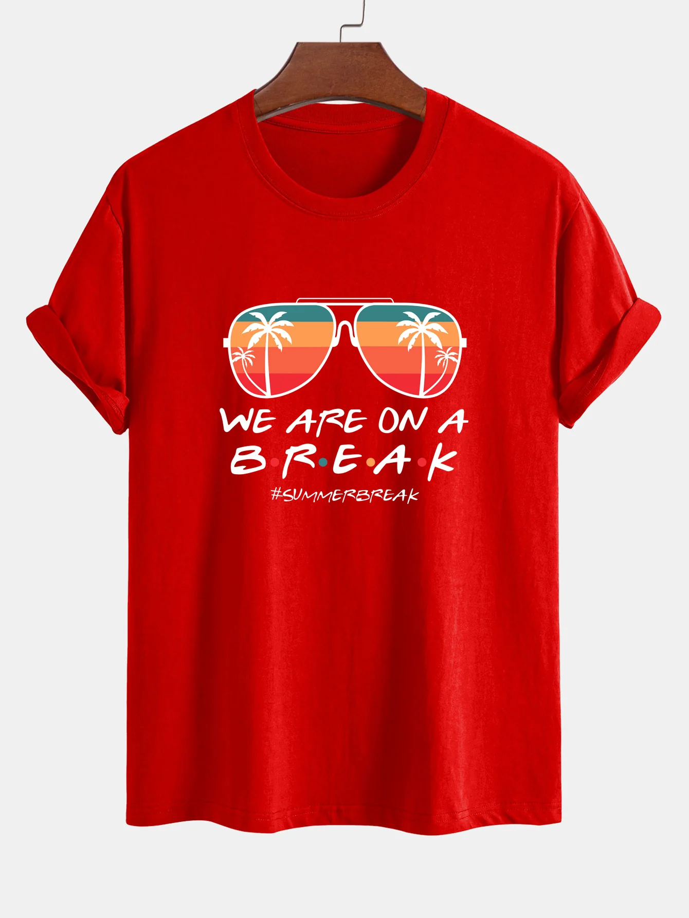 Regular Fit Sonnenbrille Palm Tree Print Baumwoll-T-Shirt - Image 16