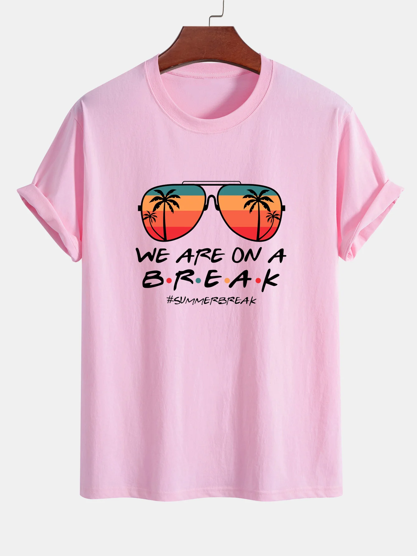 Regular Fit Sonnenbrille Palm Tree Print Baumwoll-T-Shirt - Image 5