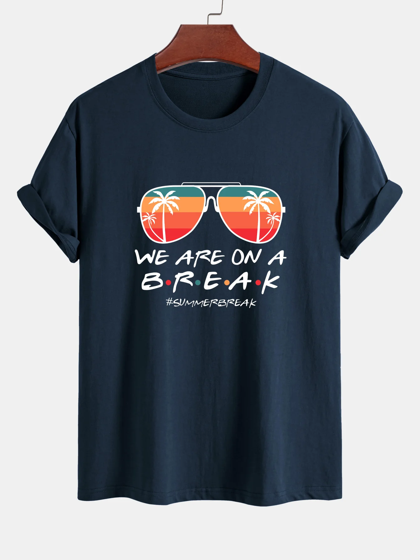 Regular Fit Sonnenbrille Palm Tree Print Baumwoll-T-Shirt - Image 6