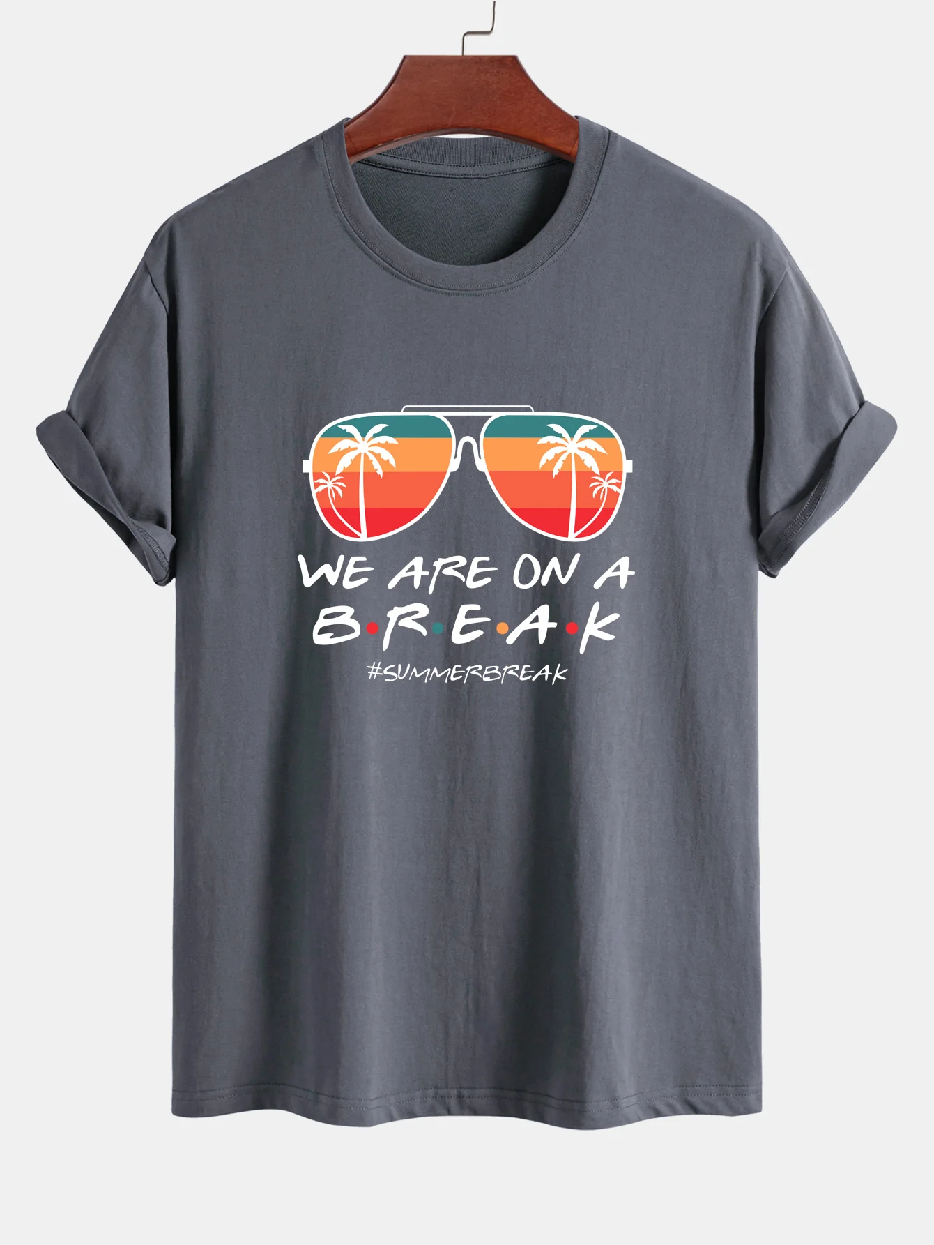 Regular Fit Sonnenbrille Palm Tree Print Baumwoll-T-Shirt - Image 8