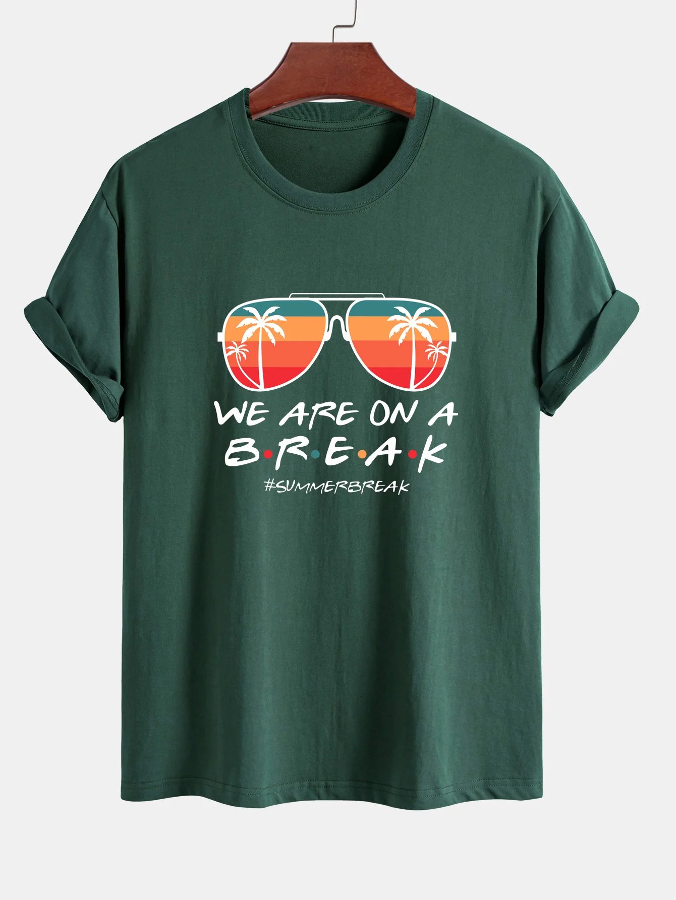 Regular Fit Sonnenbrille Palm Tree Print Baumwoll-T-Shirt - Image 9