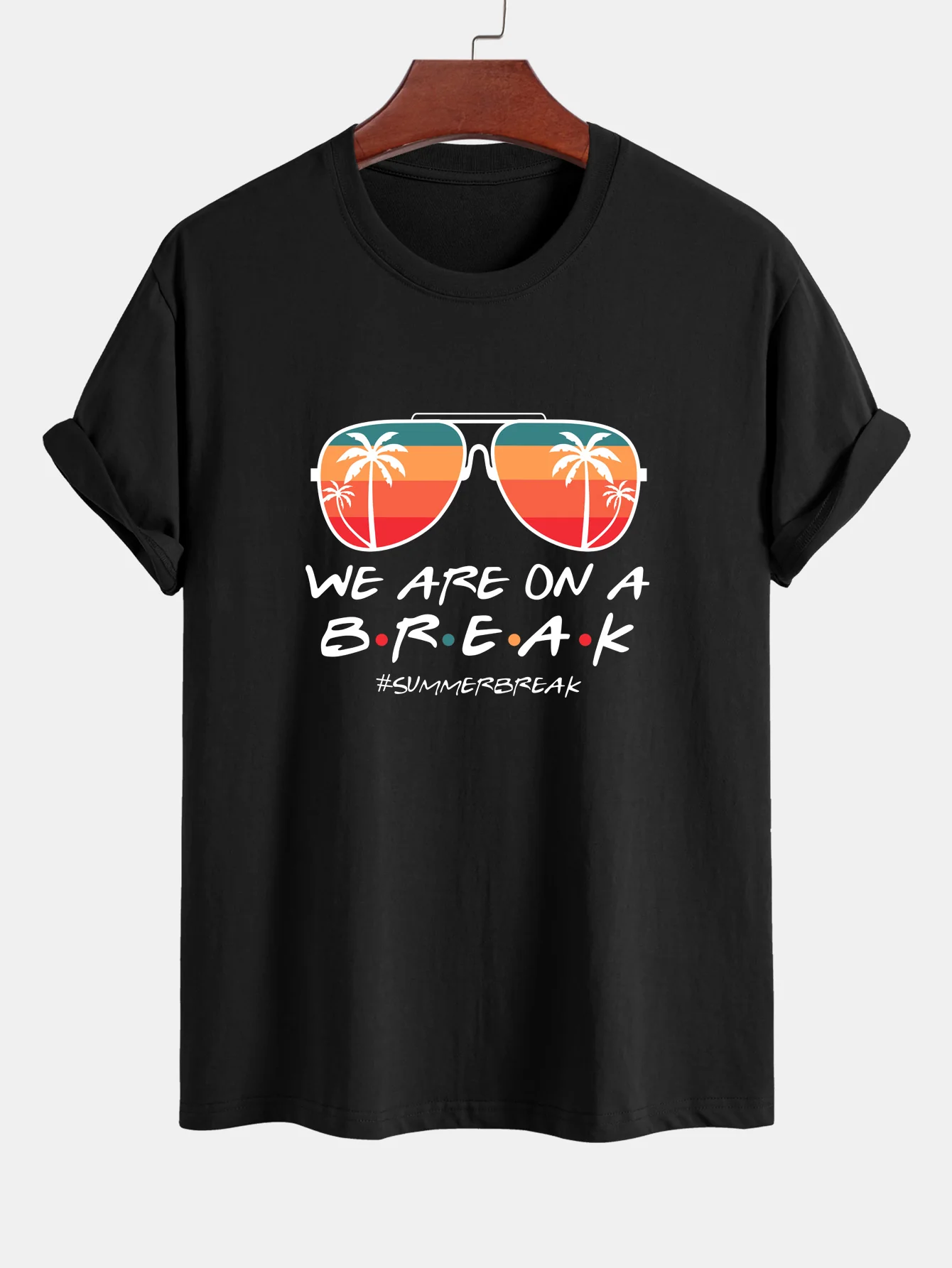 Regular Fit Sonnenbrille Palm Tree Print Baumwoll-T-Shirt & Swim Shorts - Image 4