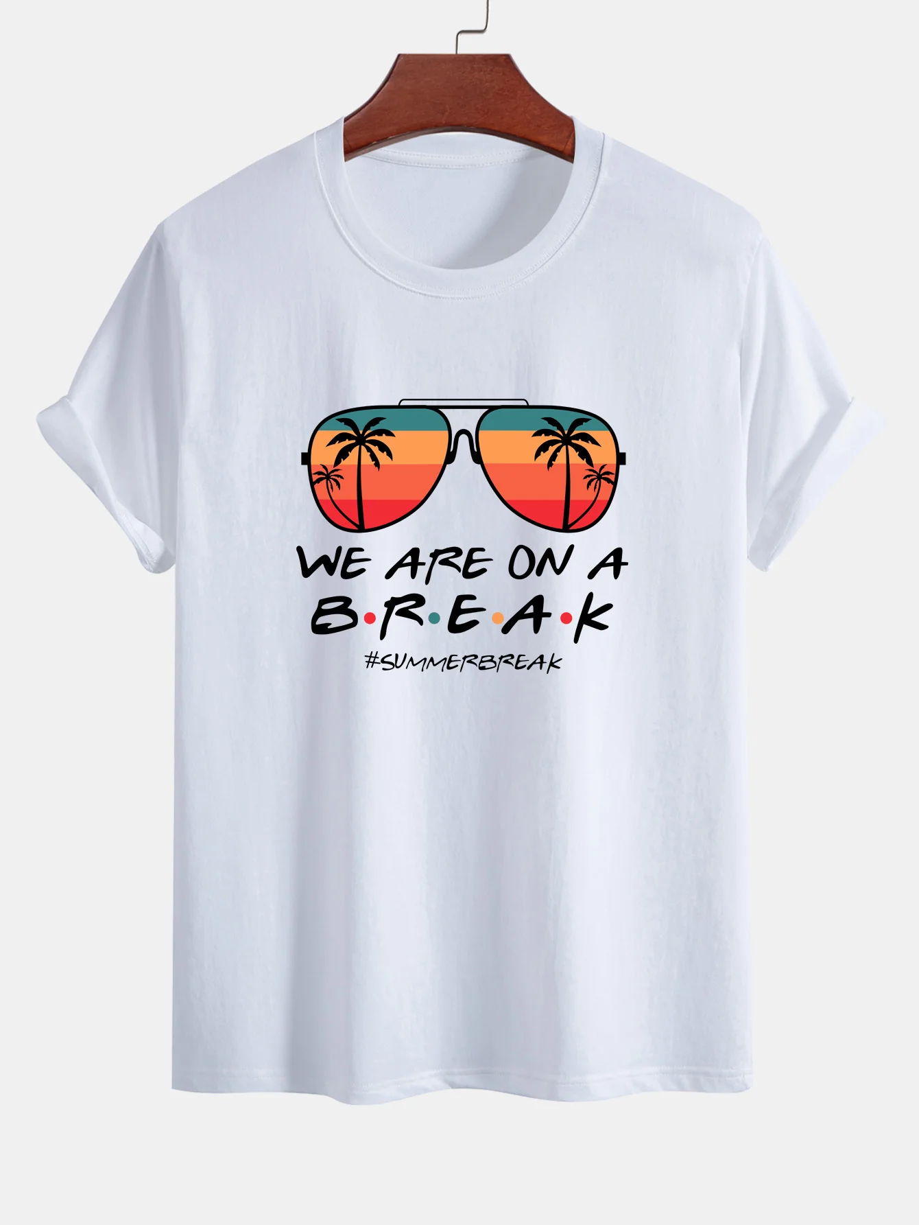 Regular Fit Sonnenbrille Palm Tree Print Baumwoll-T-Shirt & Swim Shorts - Image 5