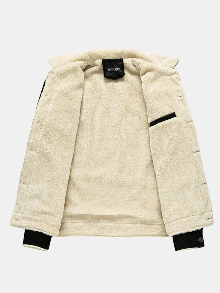Regulär geschnittene Teddy-futter Cordjacke - Image 5