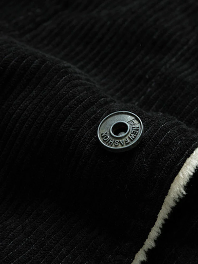 Regulär geschnittene Teddy-futter Cordjacke - Image 7