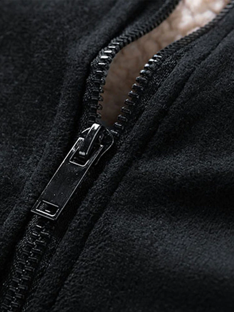 Reguläre Passform Teddygefütterte Kunstwildlederjacke - Image 10