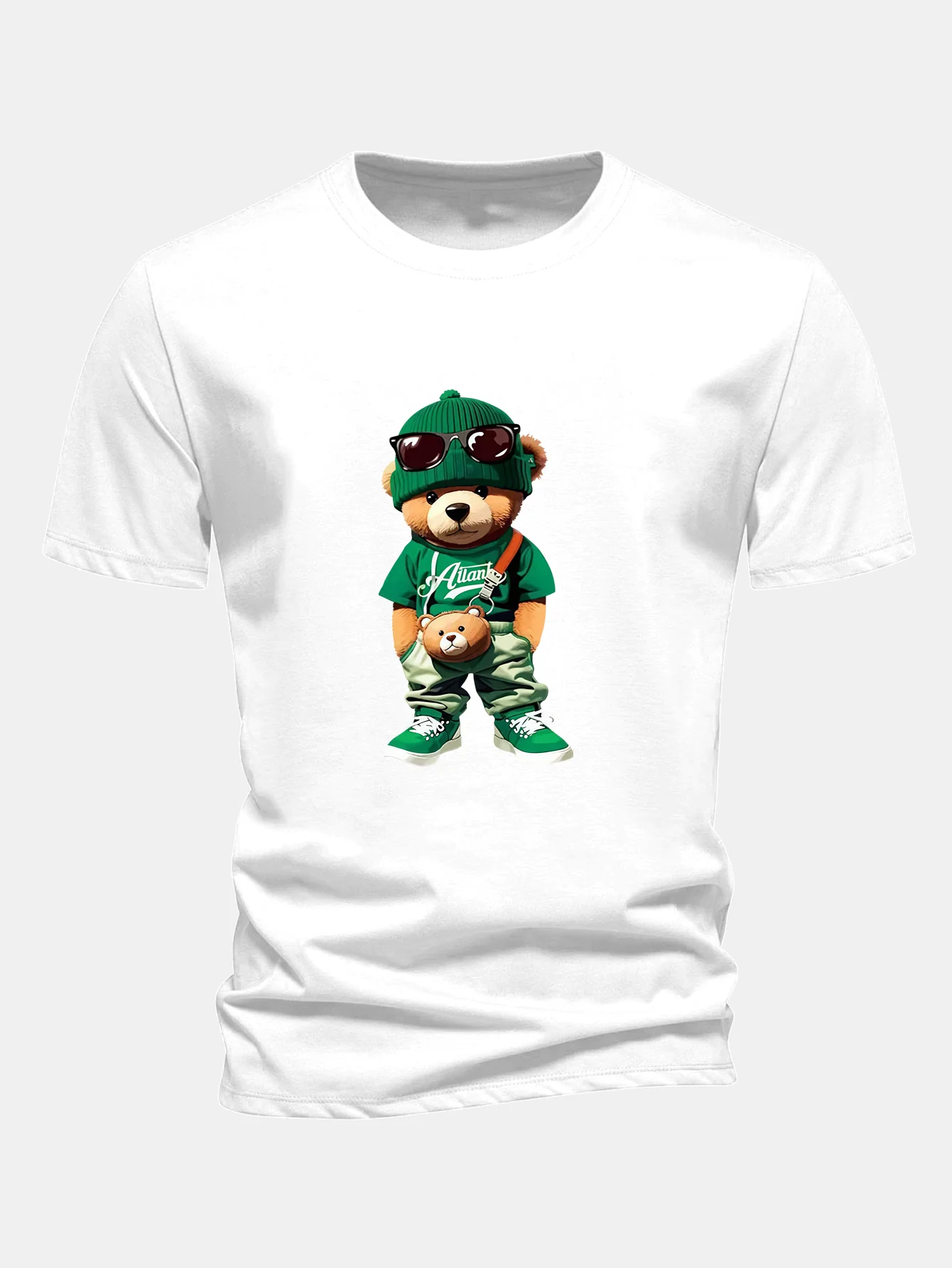 Regular Fit Trendiges T-Shirt aus Baumwolle mit Bärenmotiv - Image 2