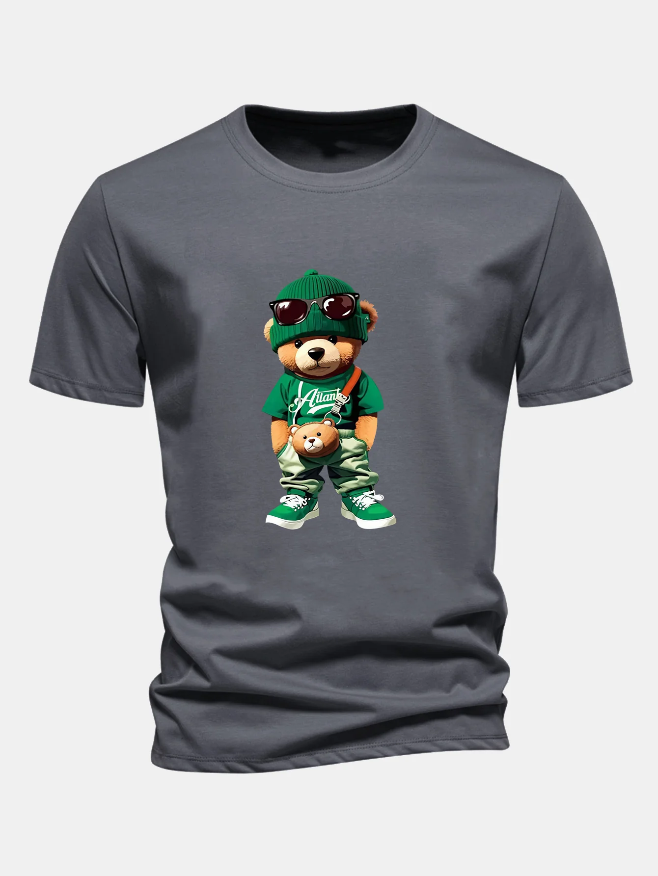 Regular Fit Trendiges T-Shirt aus Baumwolle mit Bärenmotiv - Image 3
