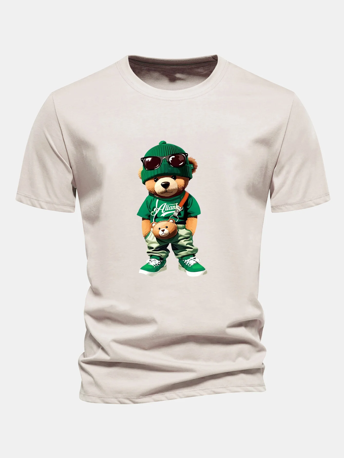 Regular Fit Trendiges T-Shirt aus Baumwolle mit Bärenmotiv - Image 4