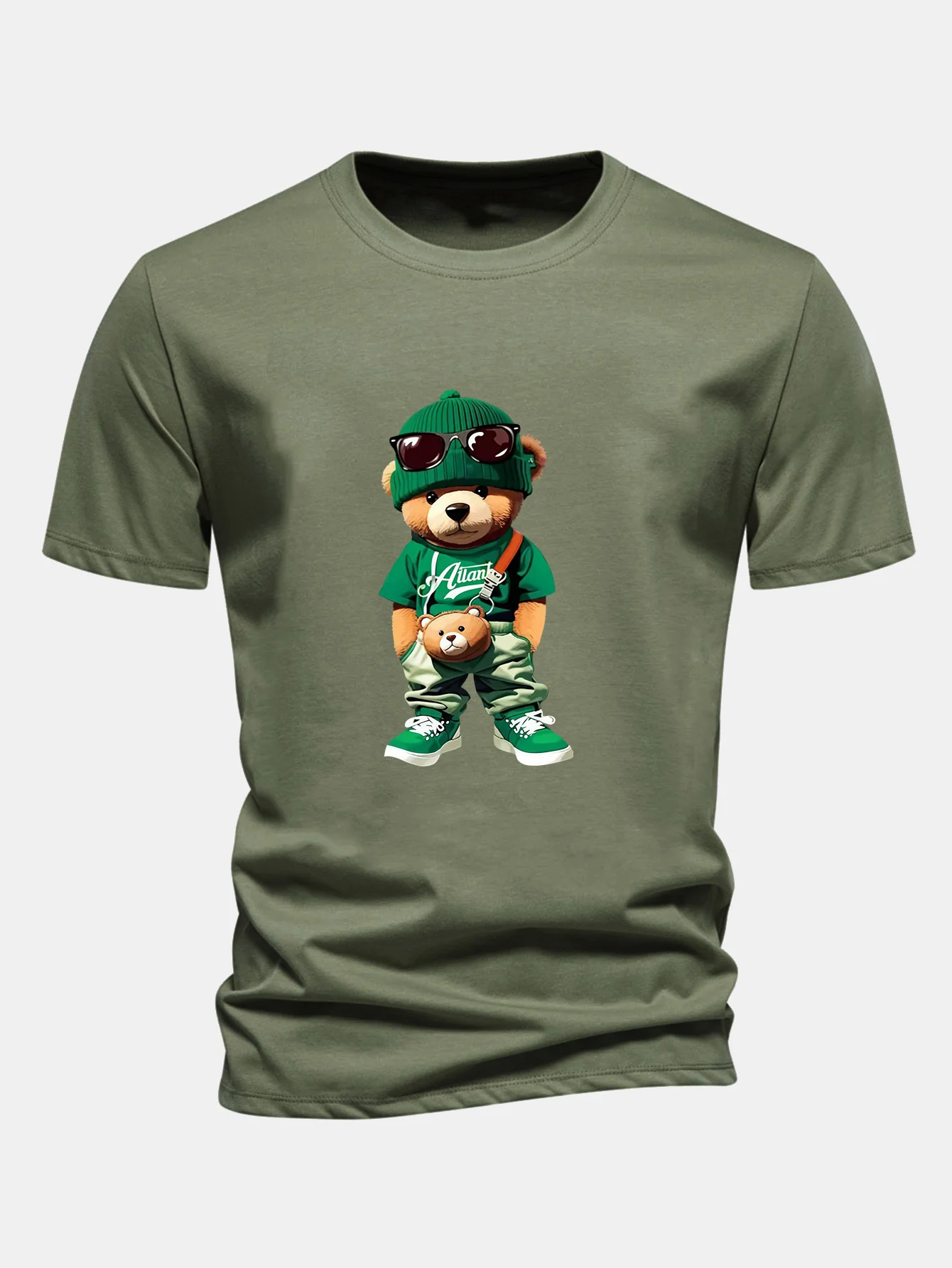 Regular Fit Trendiges T-Shirt aus Baumwolle mit Bärenmotiv - Image 6
