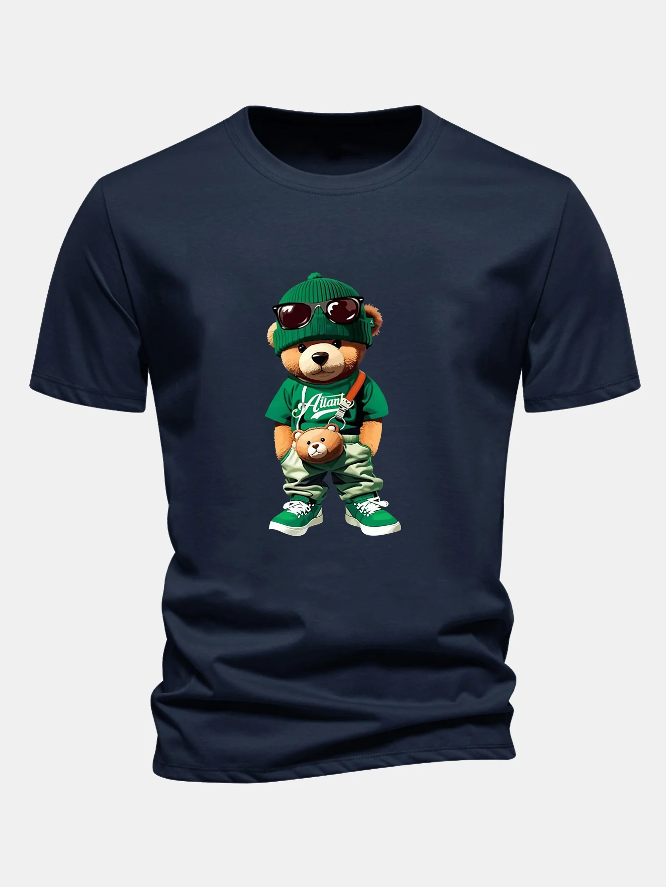 Regular Fit Trendiges T-Shirt aus Baumwolle mit Bärenmotiv - Image 8