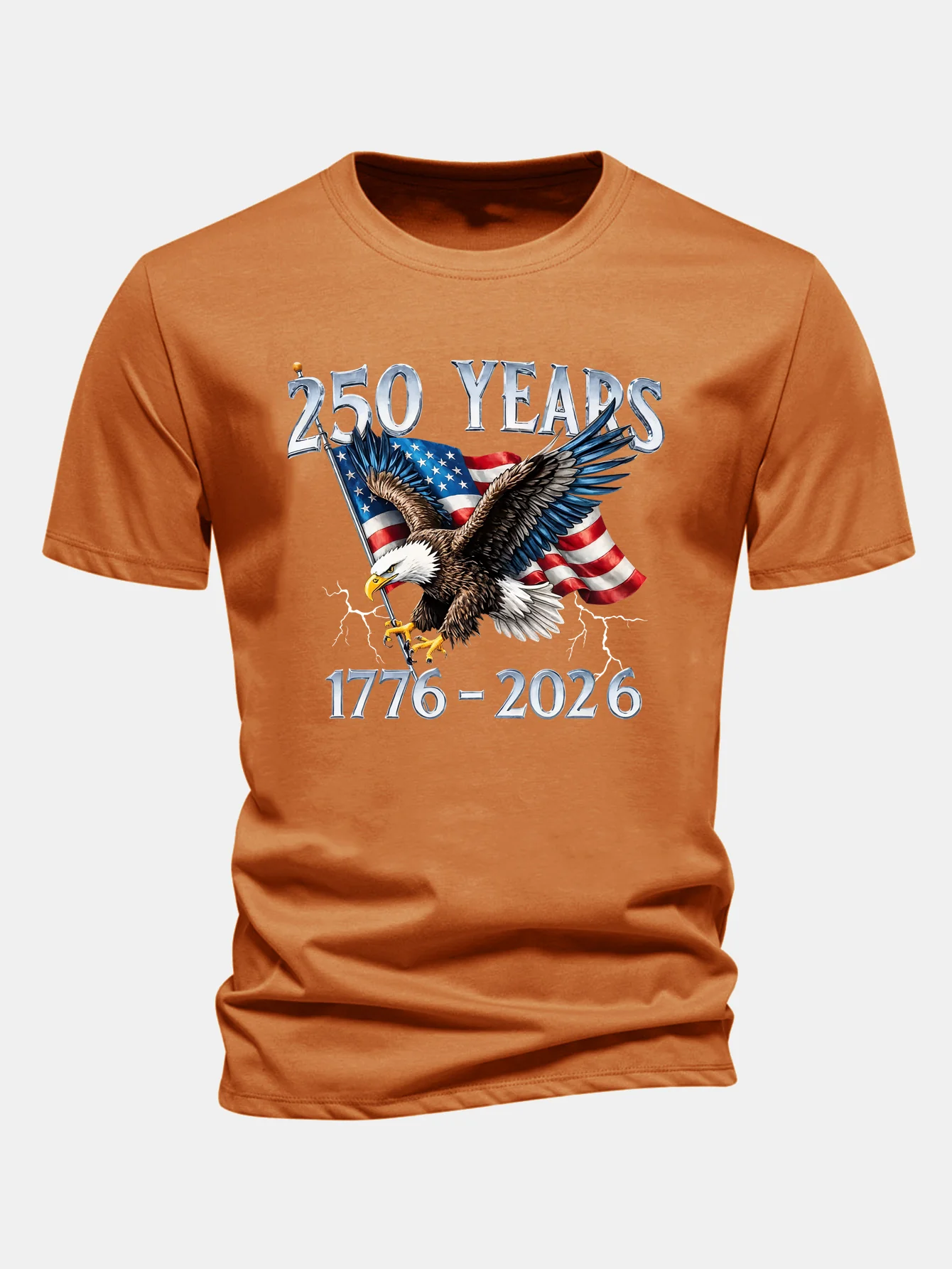 Regular Fit USA 250th Anniversary Print Cotton T-Shirt - Image 11