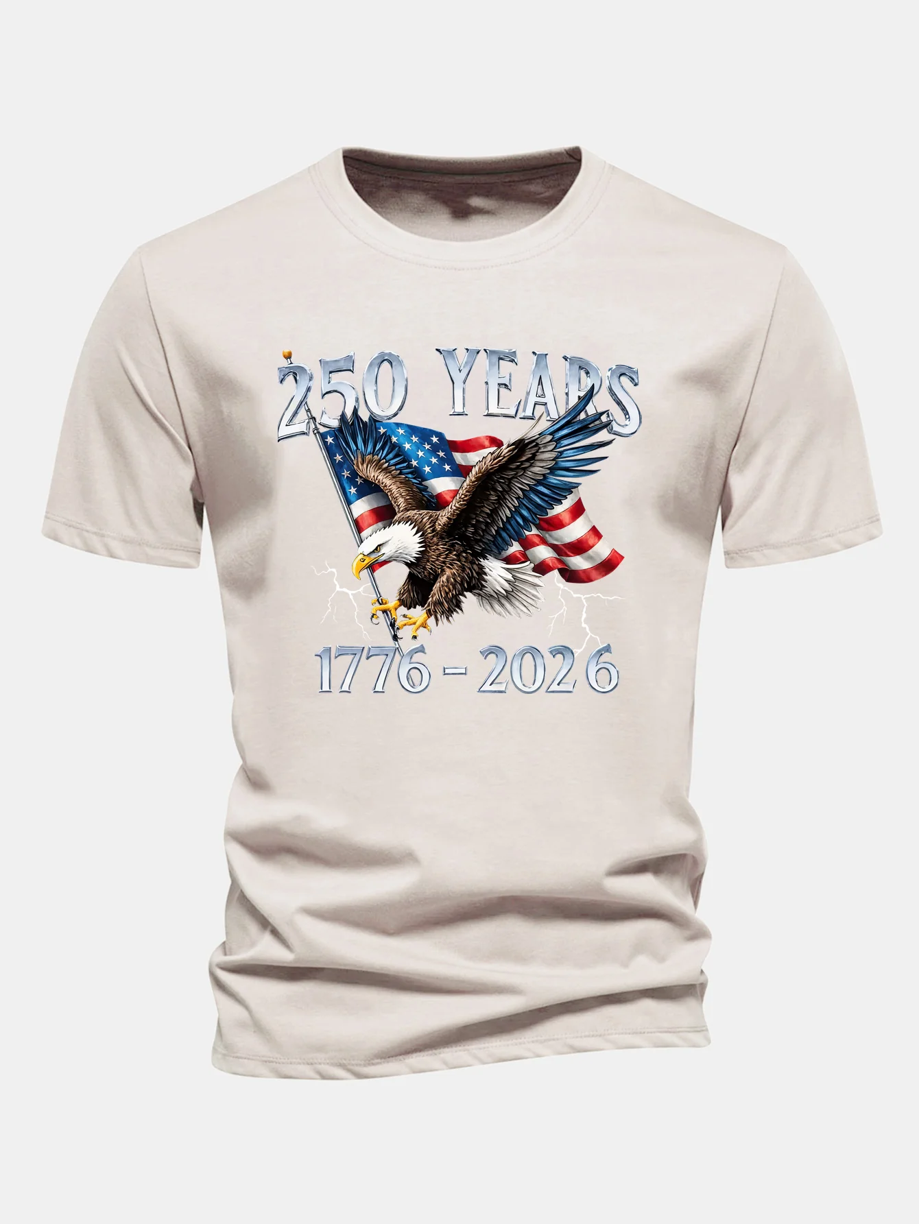Regular Fit USA 250th Anniversary Print Cotton T-Shirt - Image 12