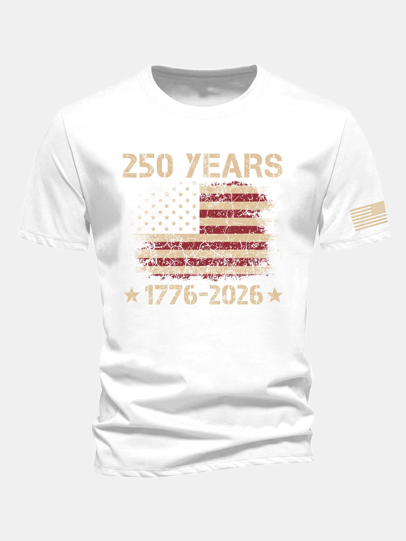 Regular Fit USA 250th Anniversary Print Cotton T-Shirt - Image 10