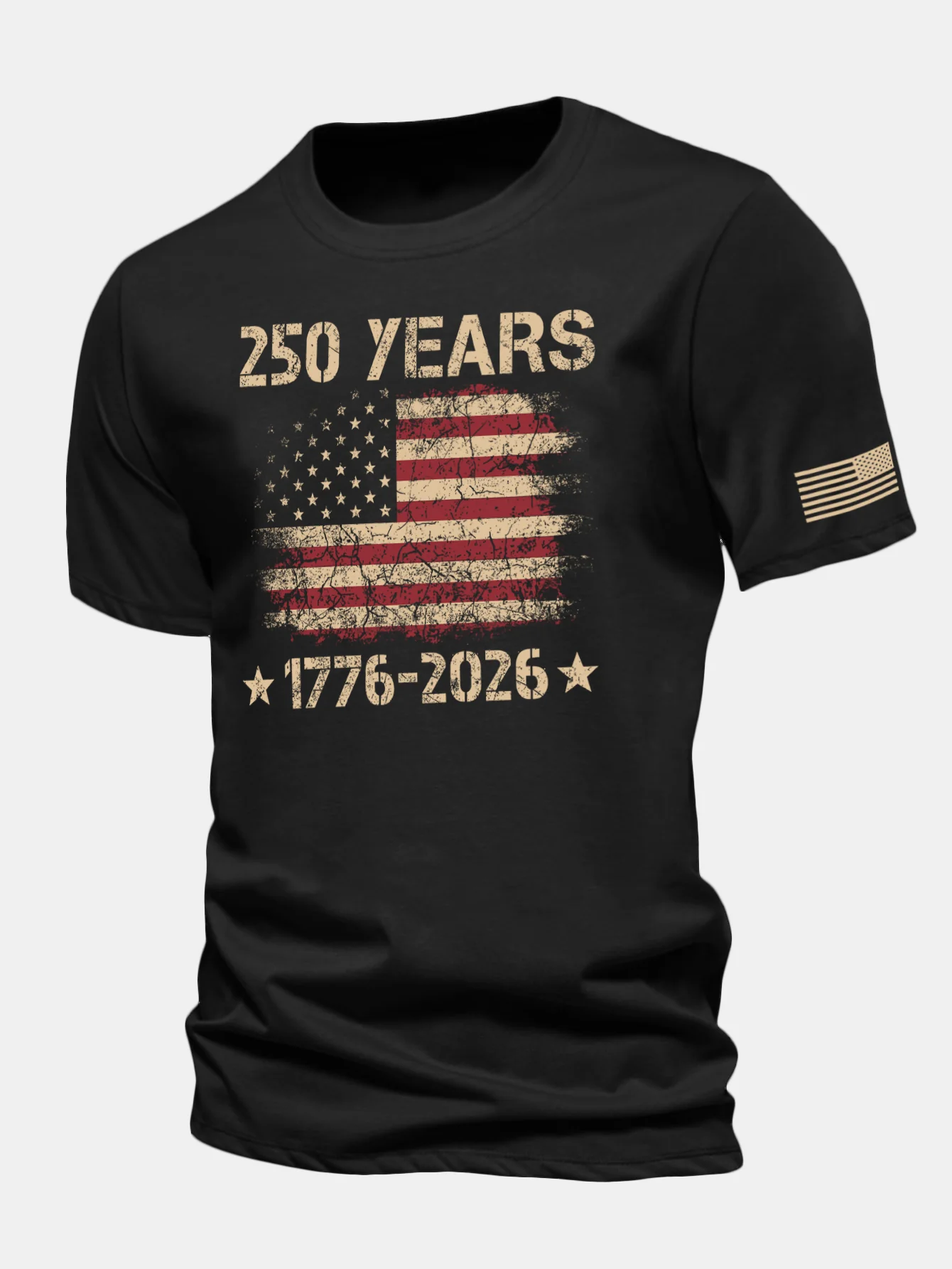 Regular Fit USA 250th Anniversary Print Cotton T-Shirt - Image 2