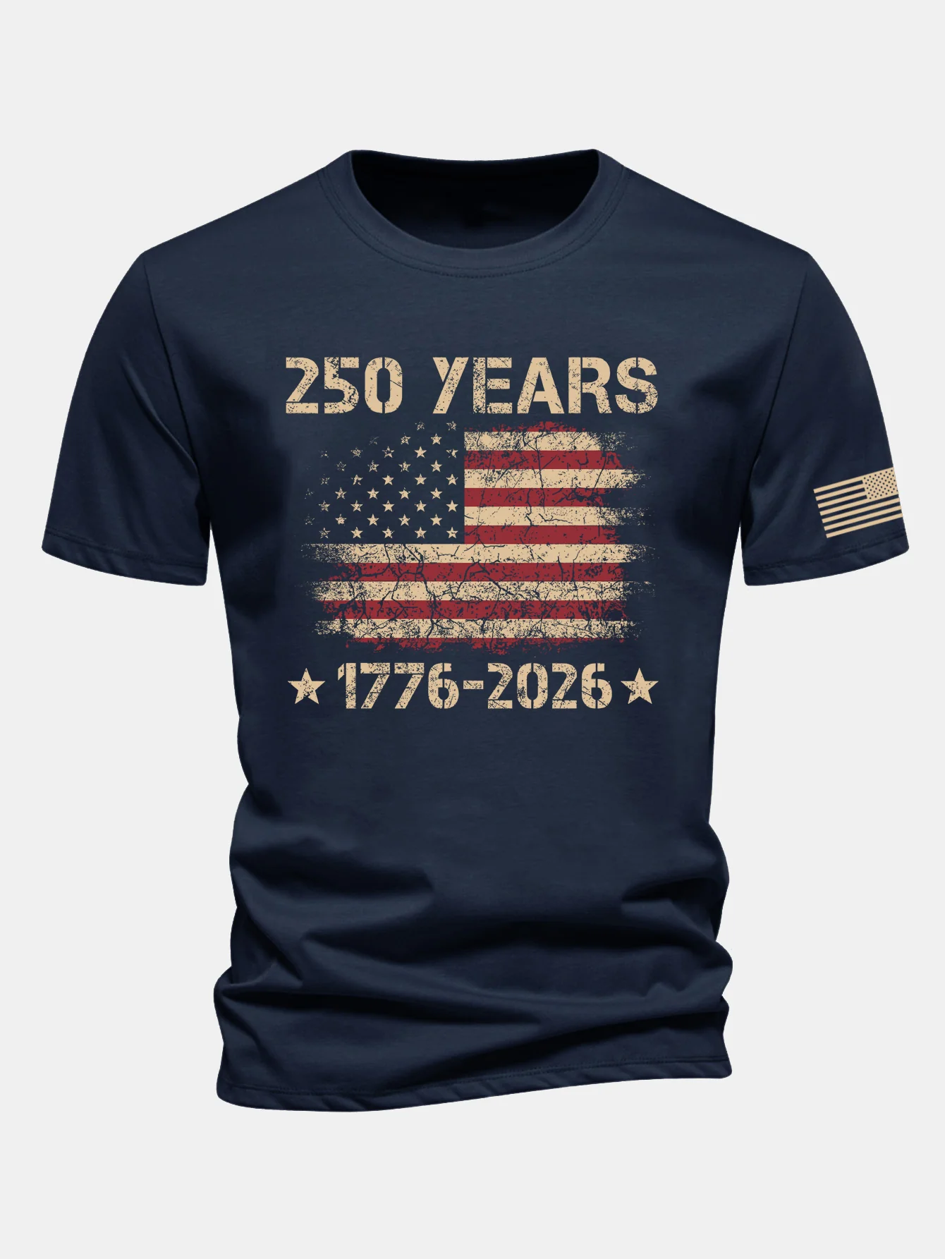 Regular Fit USA 250th Anniversary Print Cotton T-Shirt - Image 3