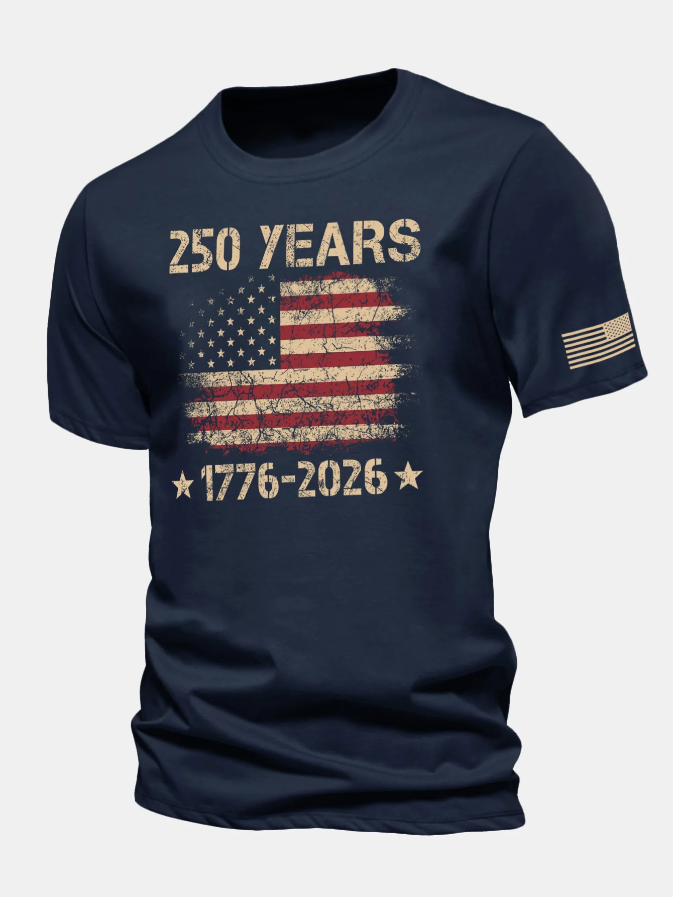 Regular Fit USA 250th Anniversary Print Cotton T-Shirt - Image 4