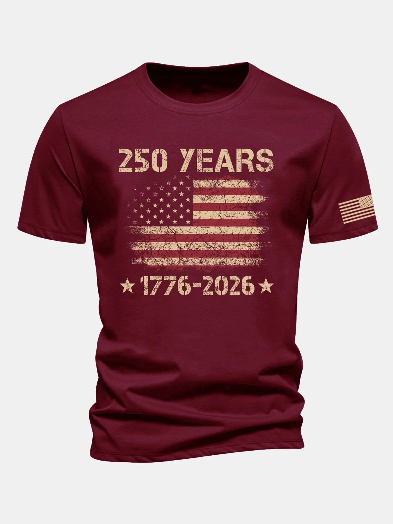 Regular Fit USA 250th Anniversary Print Cotton T-Shirt - Image 7