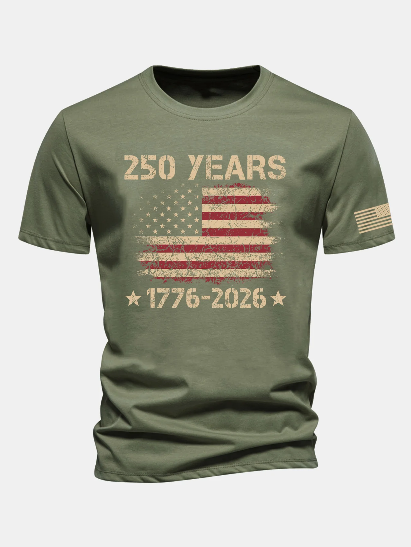 Regular Fit USA 250th Anniversary Print Cotton T-Shirt - Image 8